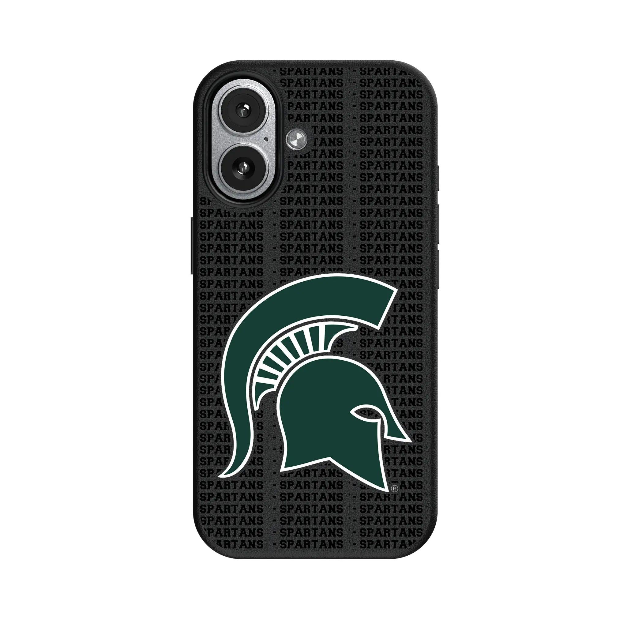 Michigan State University Spartans Text Backdrop iPhone MagSafe Compatible Phone Case for Apple iPhone#Device_iPhone 17