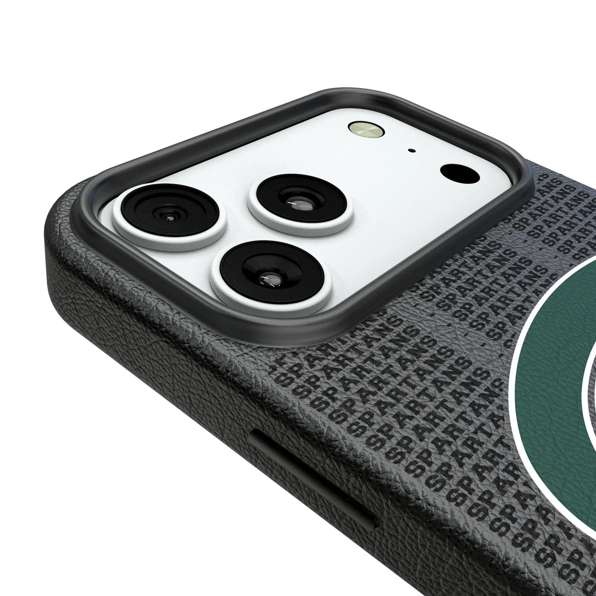 Michigan State University Spartans Text Backdrop iPhone MagSafe Compatible Phone Case for Apple iPhone - Detail#Device_iPhone 18 Pro Max
