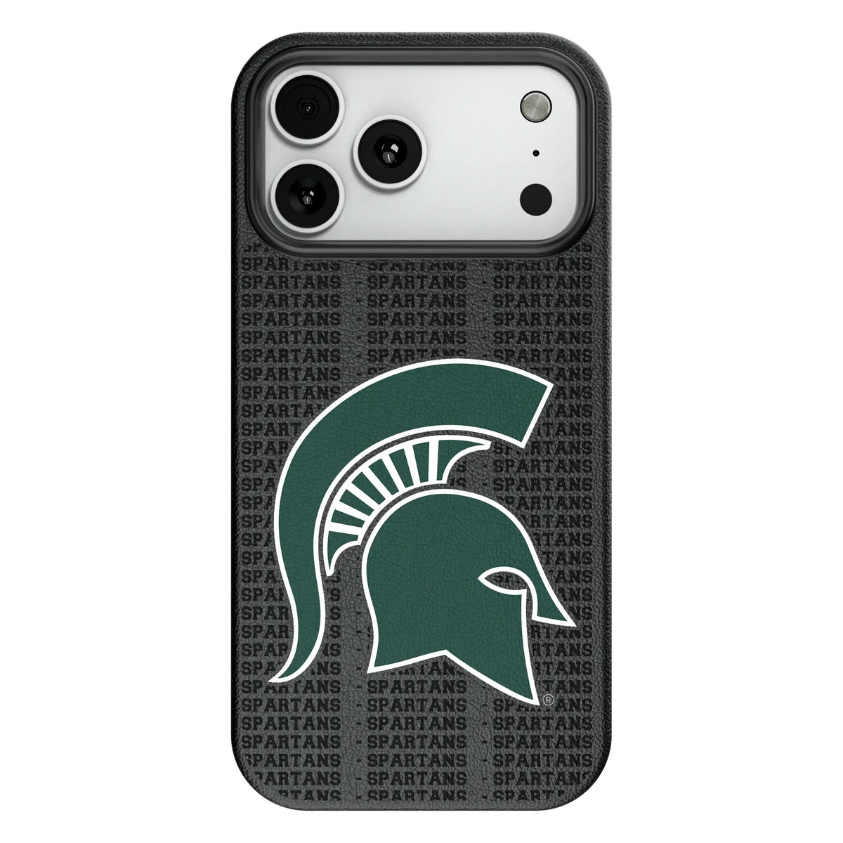 Michigan State University Spartans Text Backdrop MagSafe Compatible Phone Case for Apple iPhone
