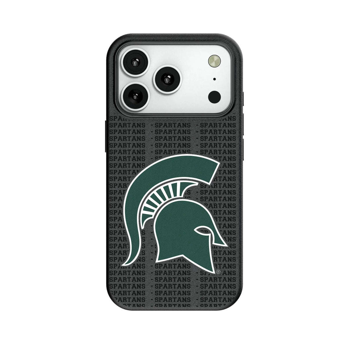 Michigan State University Spartans Text Backdrop MagSafe Compatible Phone Case for Apple iPhone