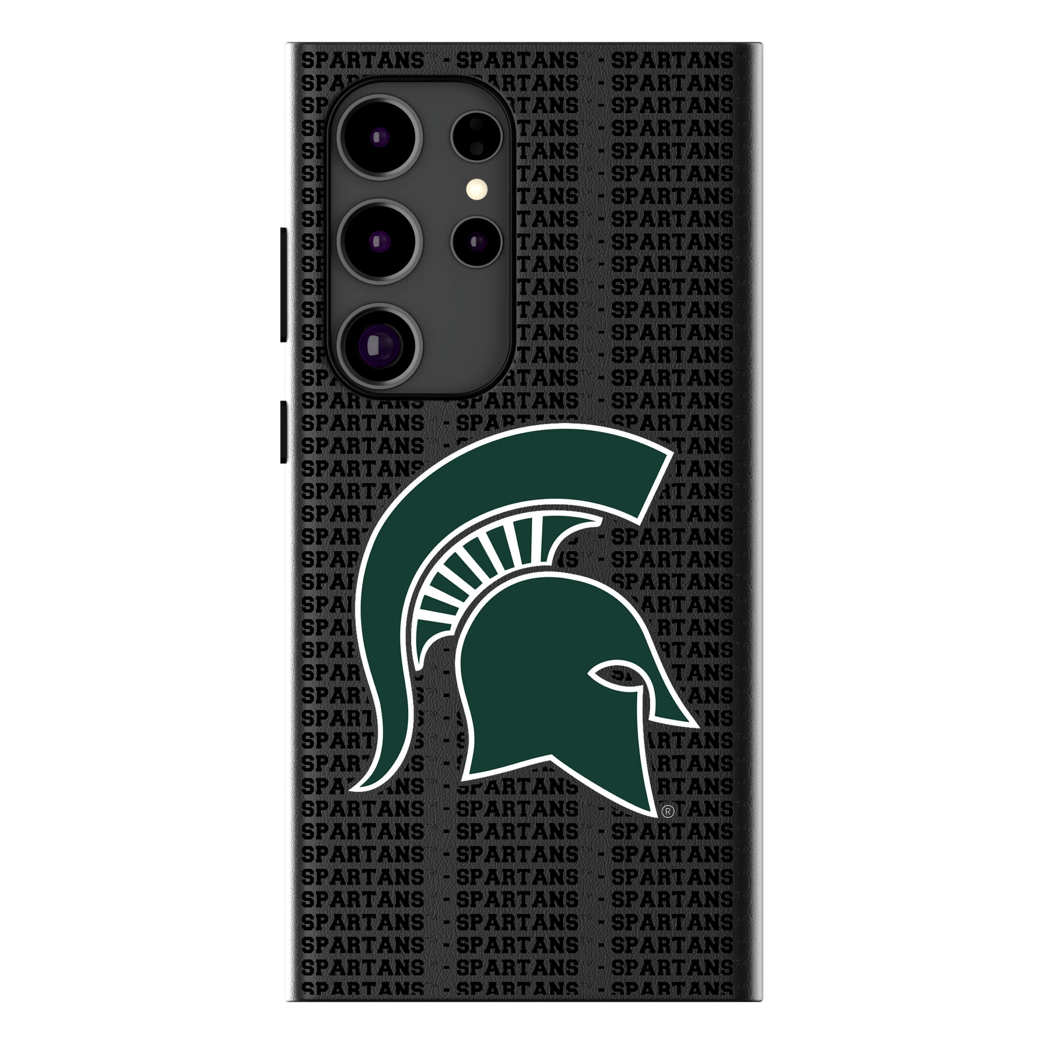 Michigan State University Spartans Text Backdrop Galaxy MagSafe Compatible Phone Case for Samsung Galaxy