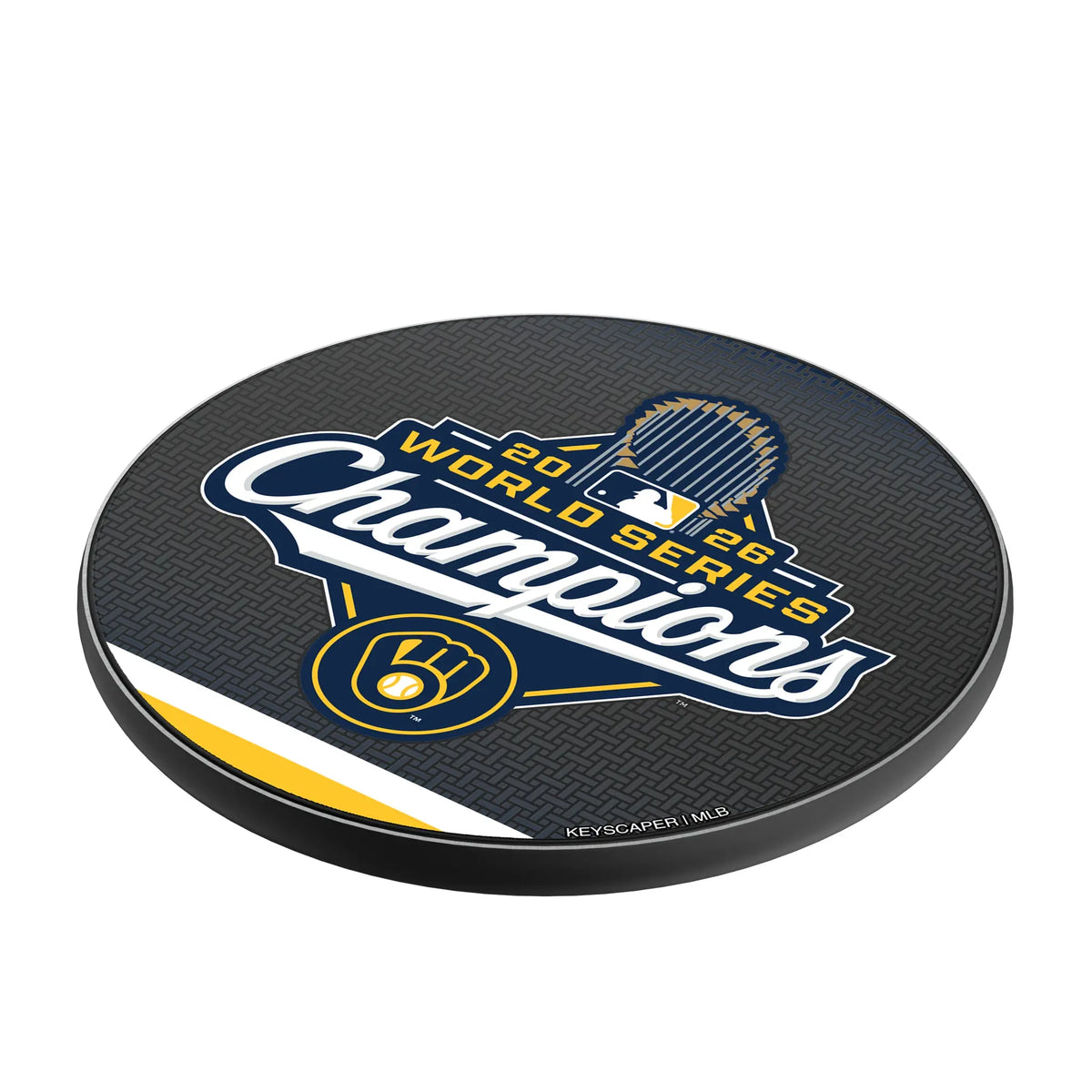 Milwaukee Brewers 2026 MLB World Series 15-Watt Wireless Charger - Isometric View