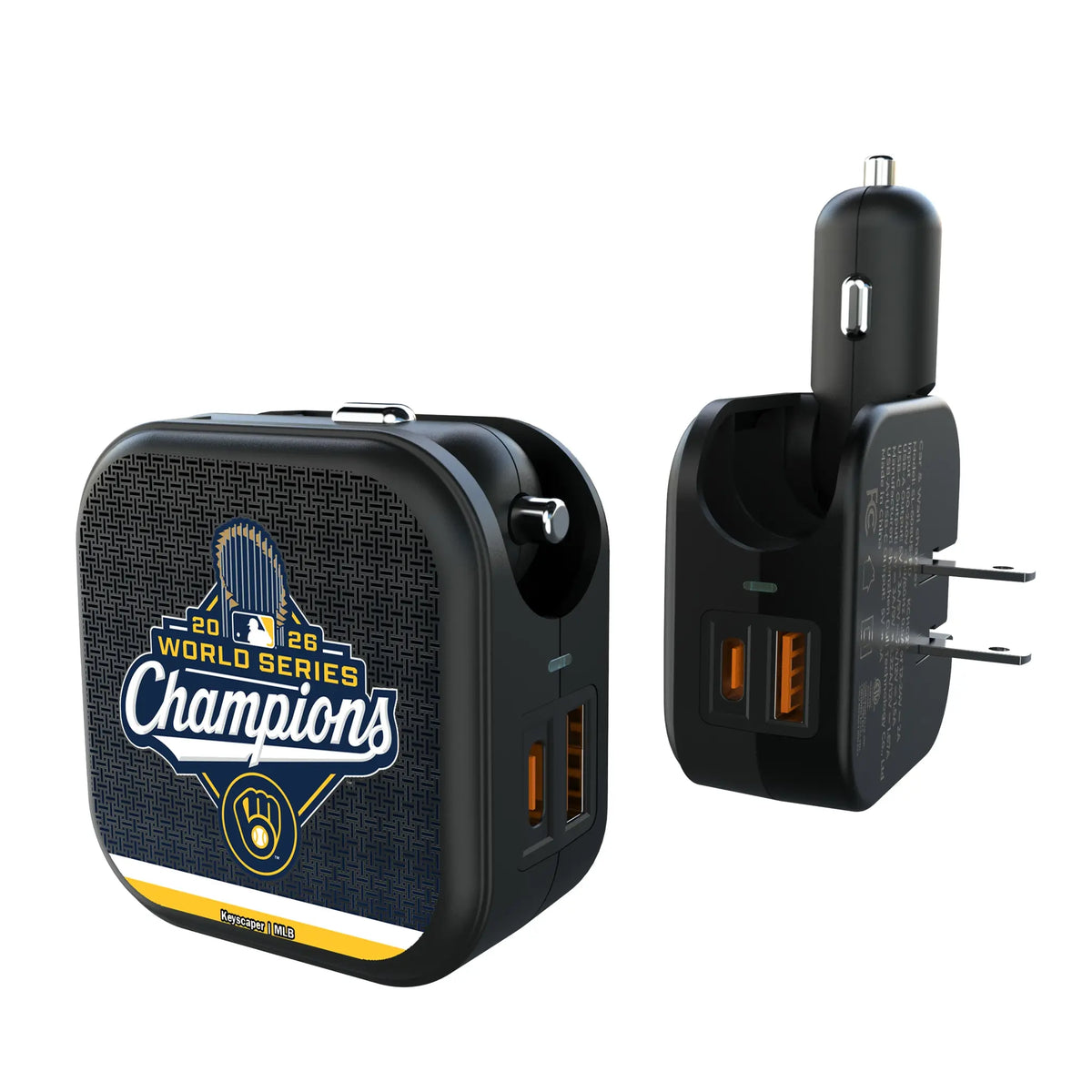 Milwaukee Brewers 2026 MLB World Series 2 in 1 USB A/C Charger