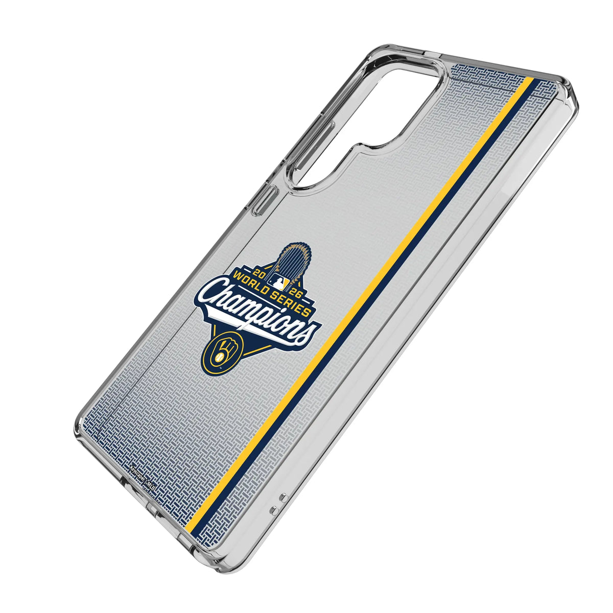 Milwaukee Brewers 2026 MLB World Series Galaxy Clear Phone Case for Samsung Galaxy - Isometric View#Device_Galaxy S25 Ultra