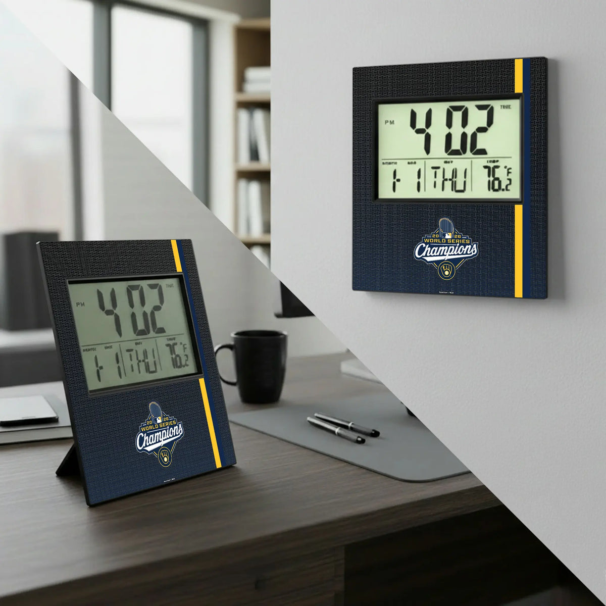 Milwaukee Brewers 2026 MLB World Series Wall Clock - Lifestyle
