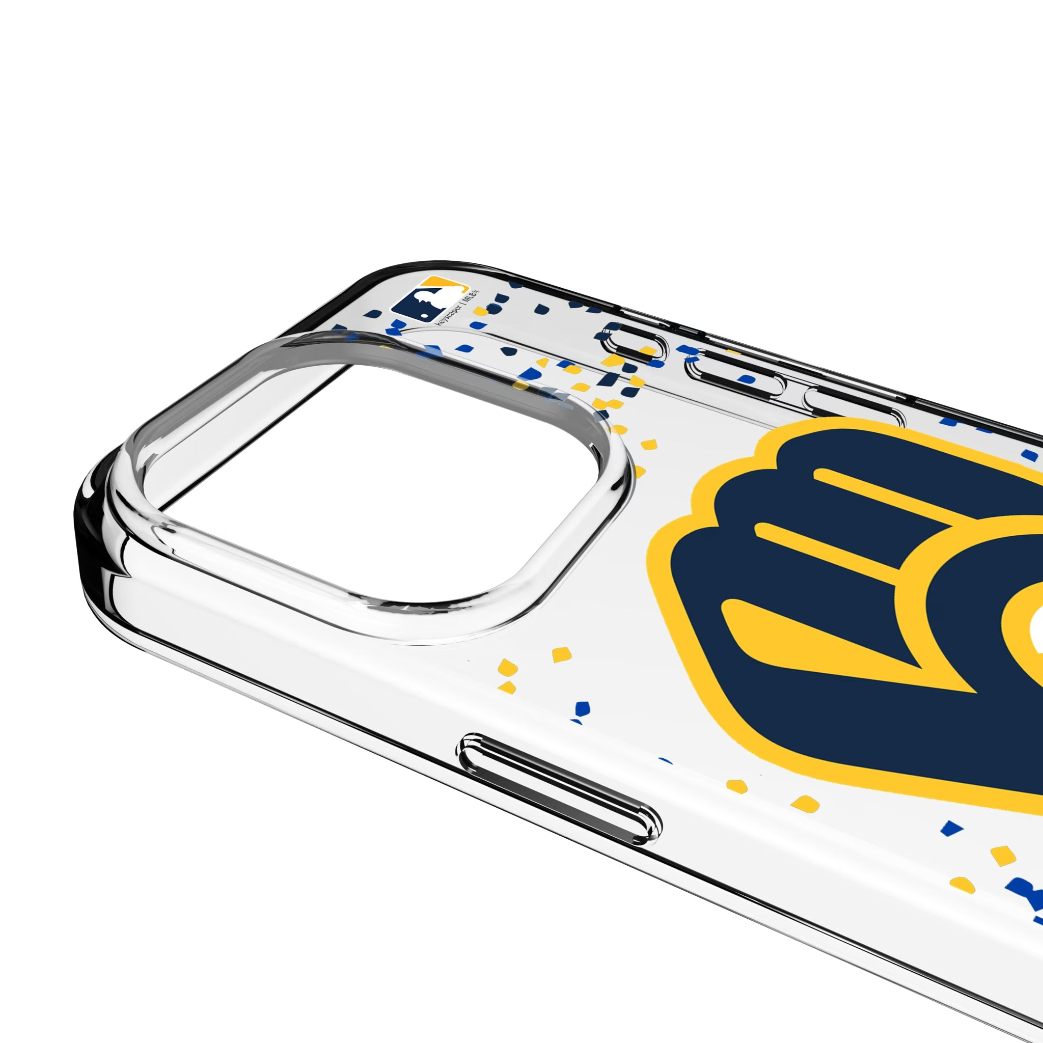 Milwaukee Brewers Confetti iPhone Clear Phone Case for Apple iPhone - Detail