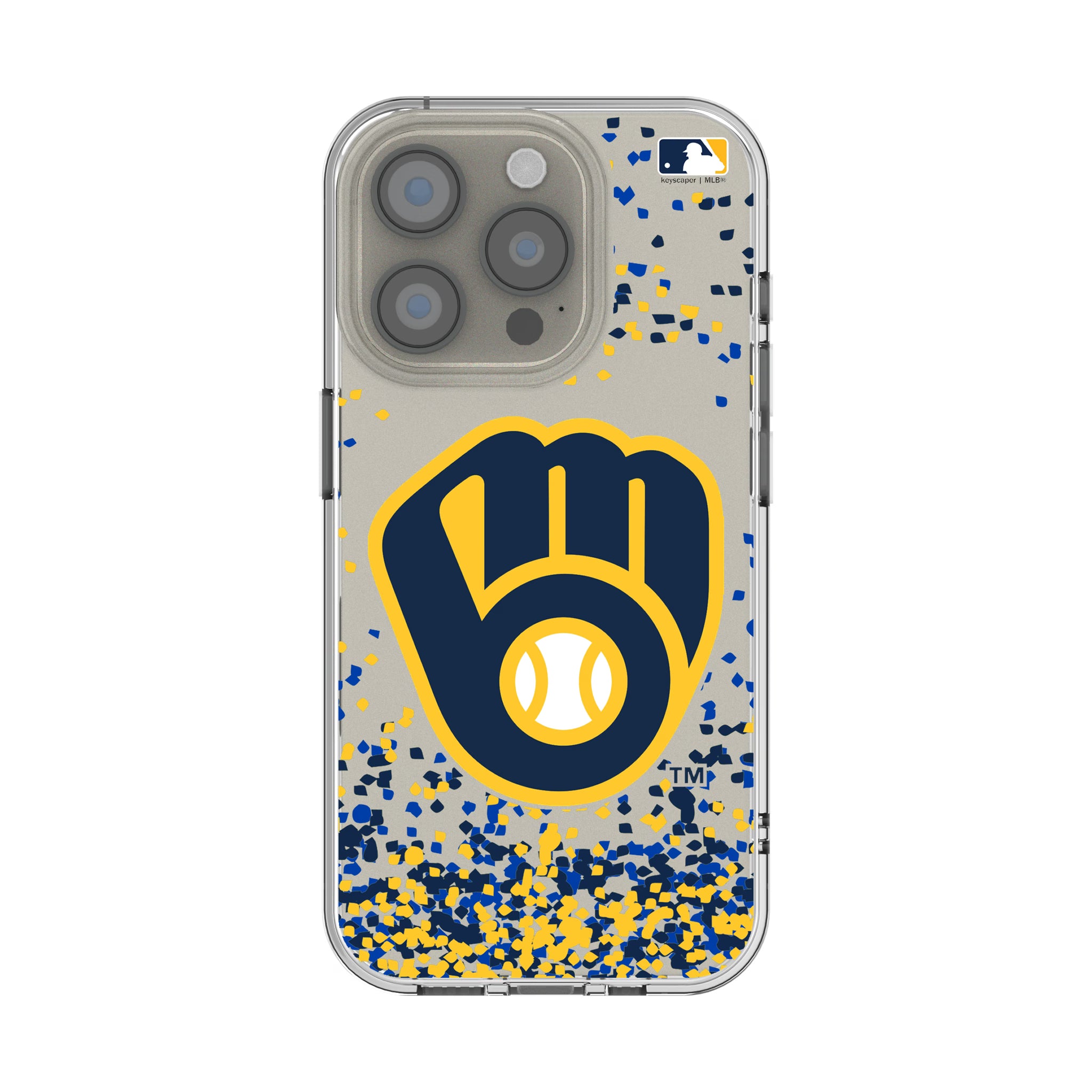 Milwaukee Brewers Confetti iPhone Clear Phone Case for Apple iPhone