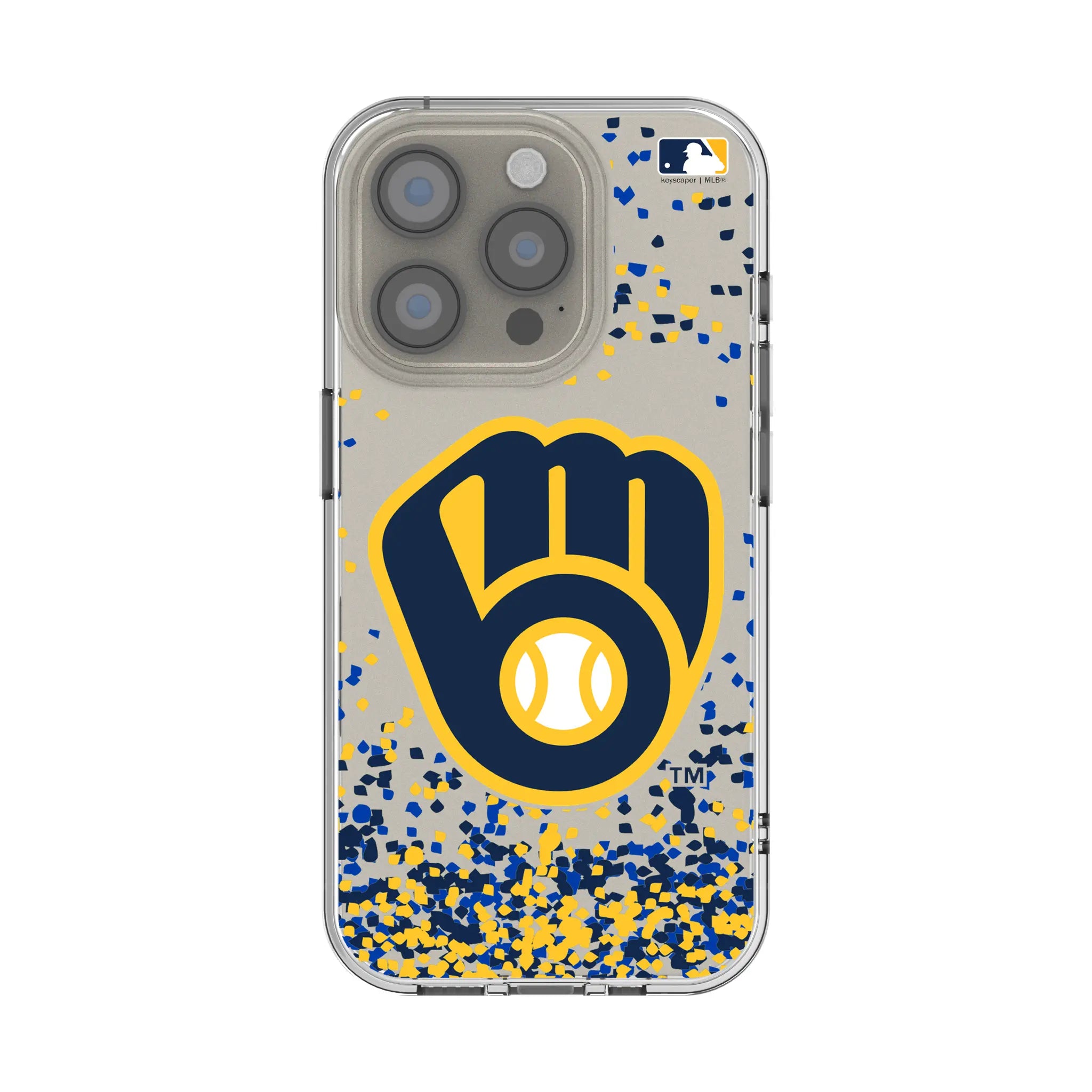 Milwaukee Brewers Confetti iPhone Clear Phone Case for Apple iPhone