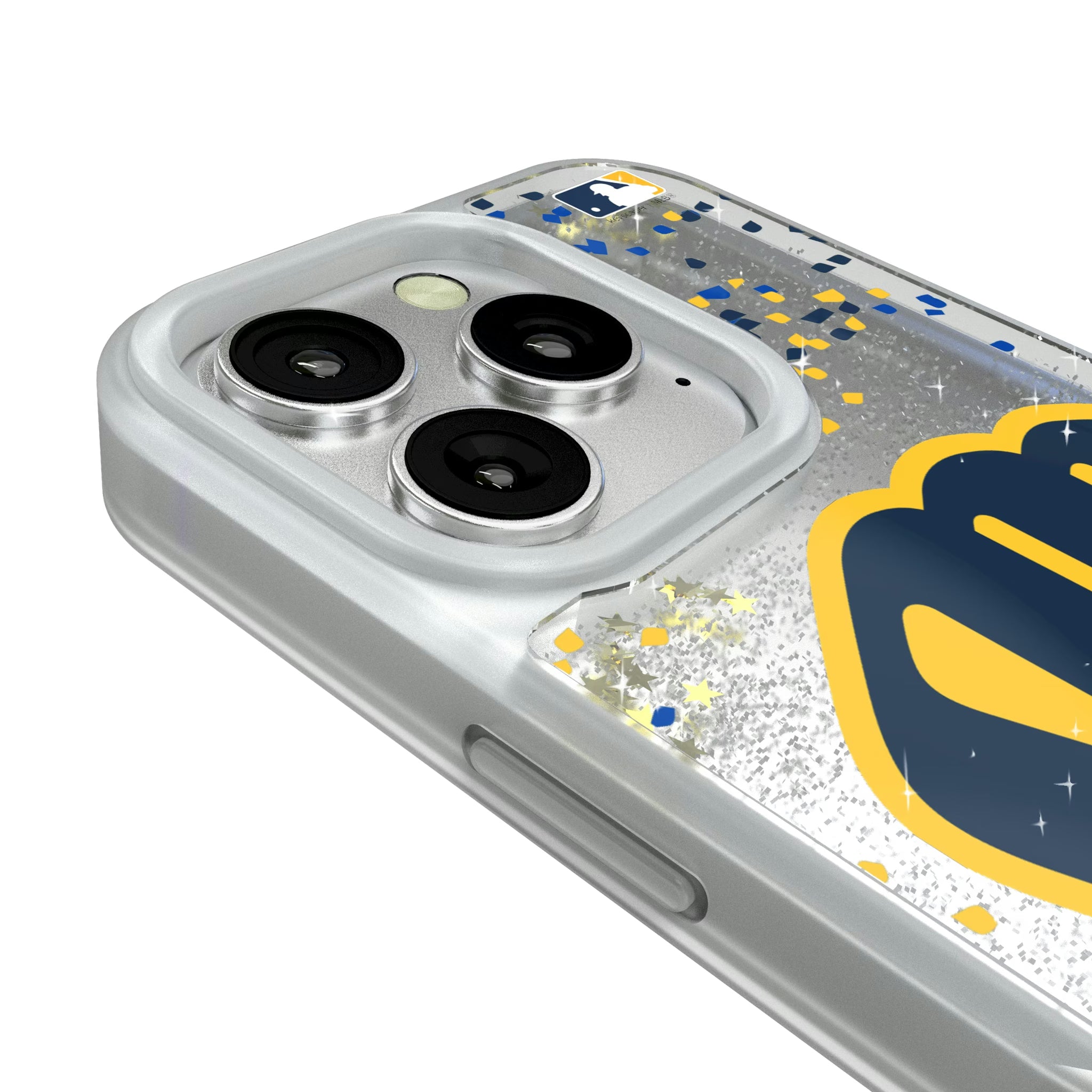 Milwaukee Brewers Confetti iPhone Glitter Phone Case for Apple iPhone - Detail#Device_iPhone 16 Pro