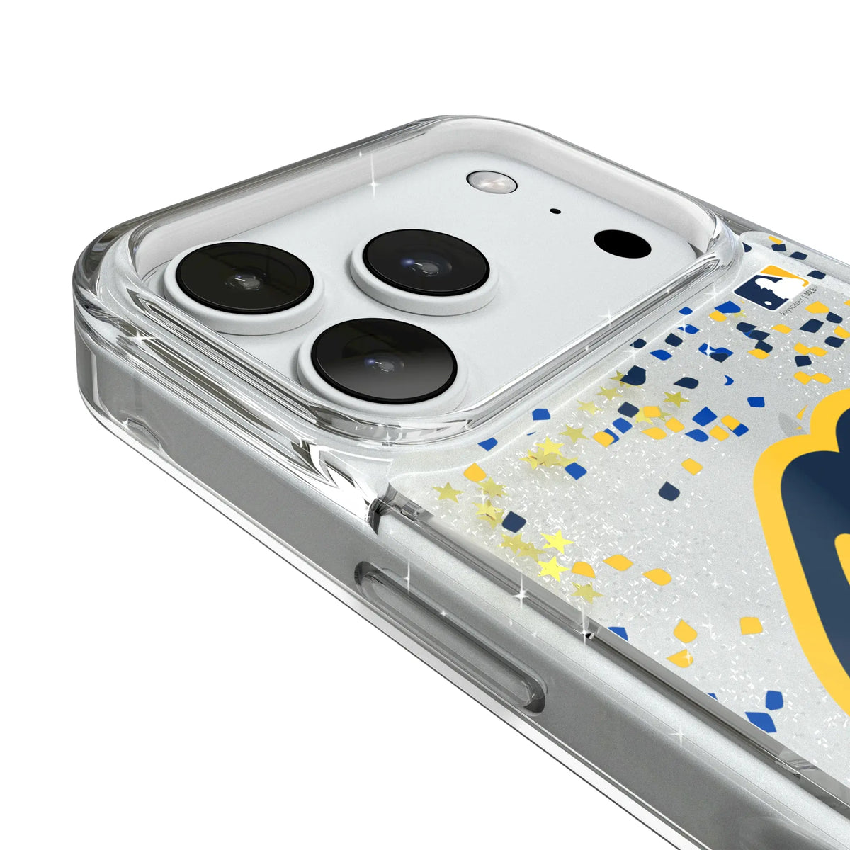 Milwaukee Brewers Confetti iPhone Glitter Phone Case for Apple iPhone - Detail#Device_iPhone 18 Pro