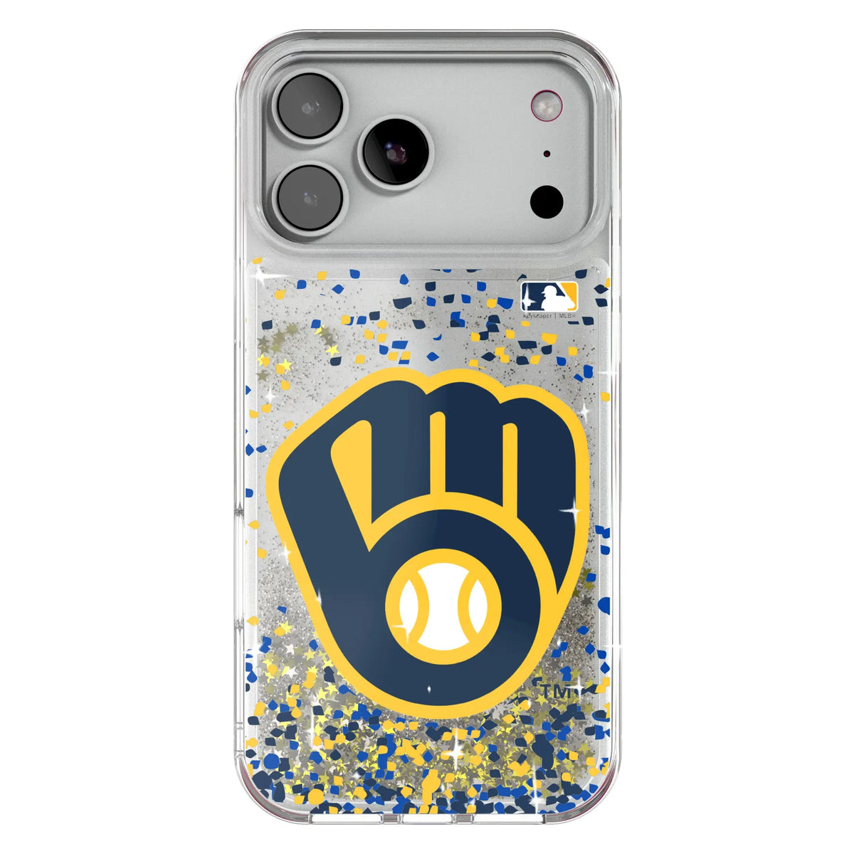 Milwaukee Brewers Confetti Glitter Phone Case for Apple iPhone