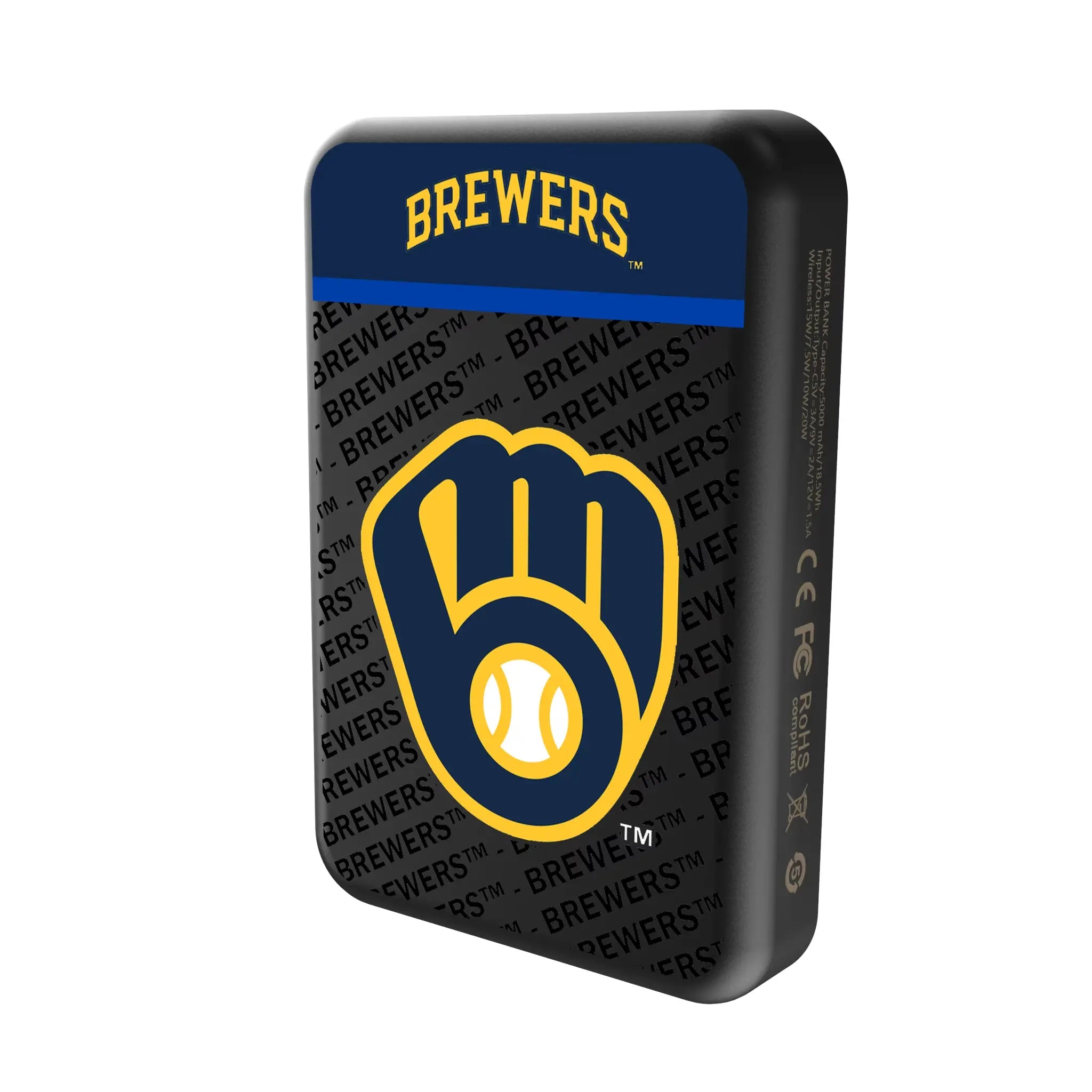Milwaukee Brewers Endzone Plus Wireless Mag Power Bank