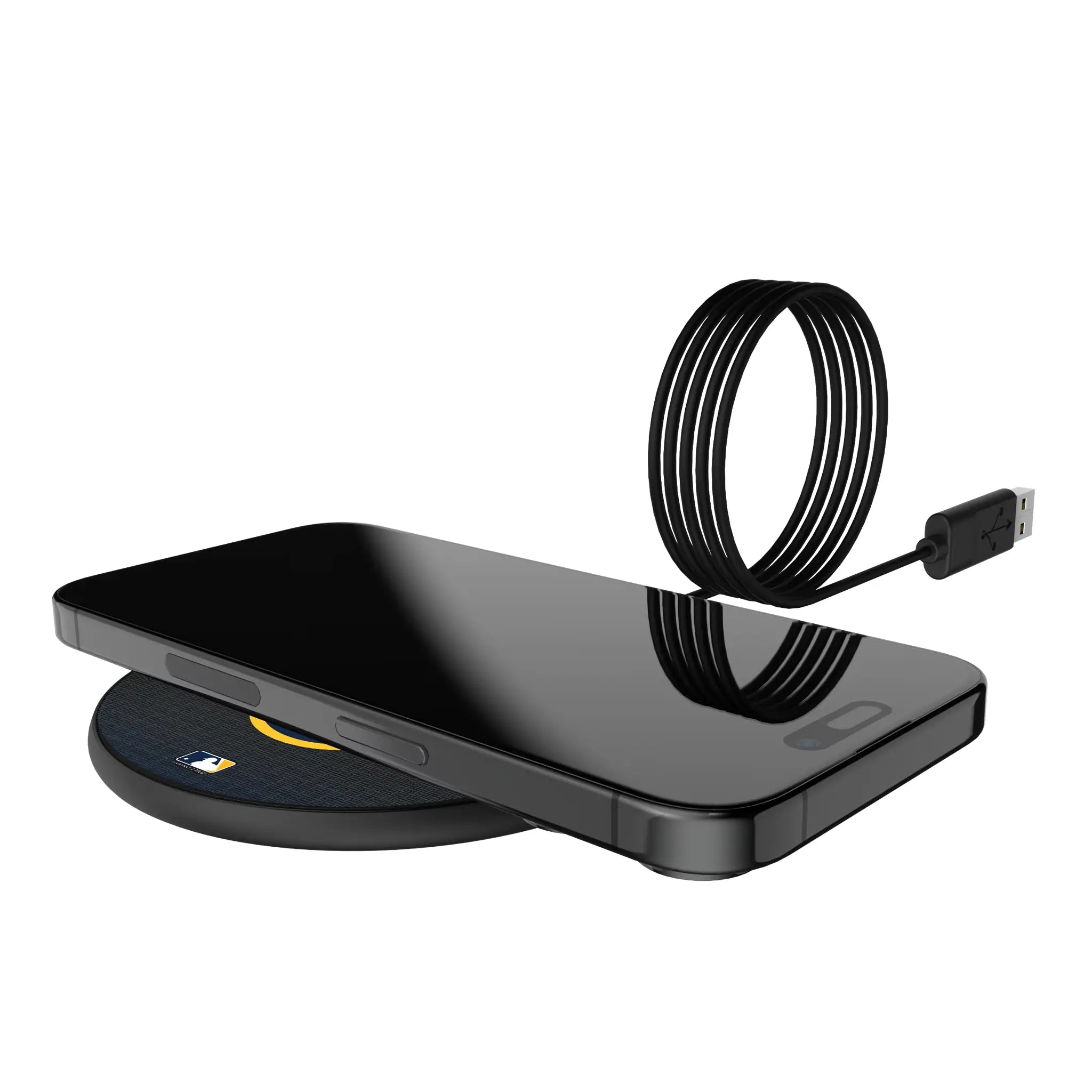 Milwaukee Brewers Linen 15-Watt Wireless Charger - Lifestyle