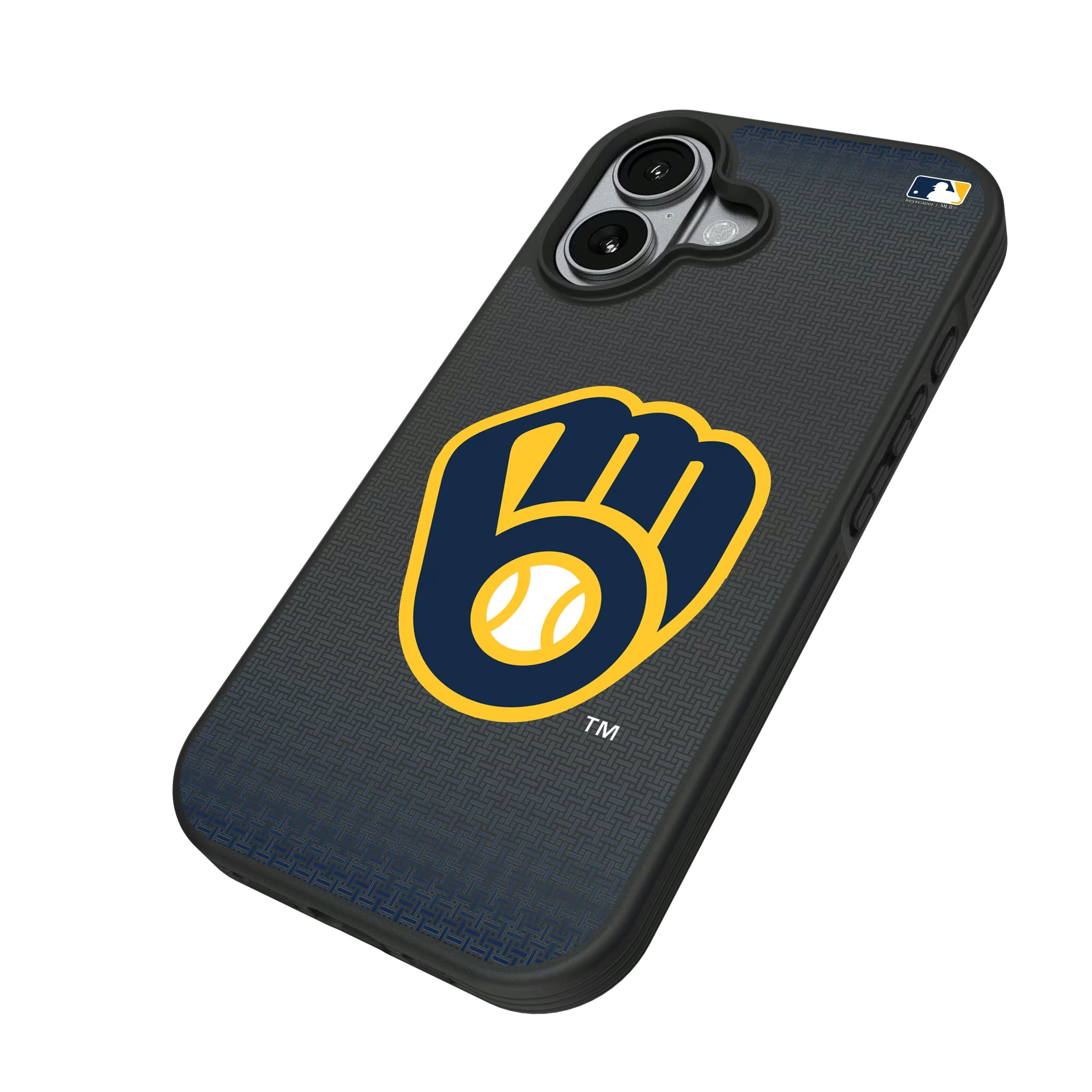 Milwaukee Brewers Linen iPhone Bump Phone Case for Apple iPhone - Isometric View#Device_iPhone 17