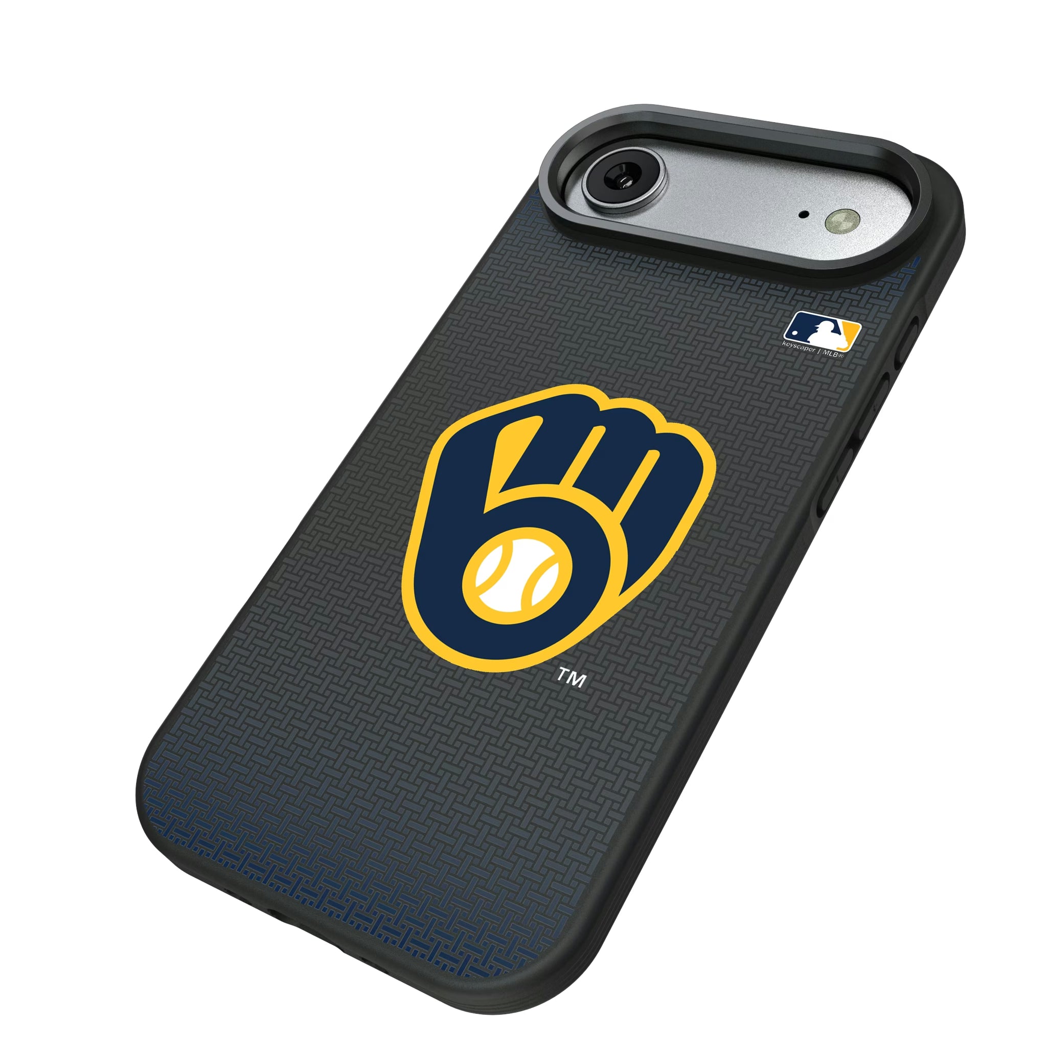 Milwaukee Brewers Linen iPhone Bump Phone Case for Apple iPhone - Isometric View#Device_iPhone Air