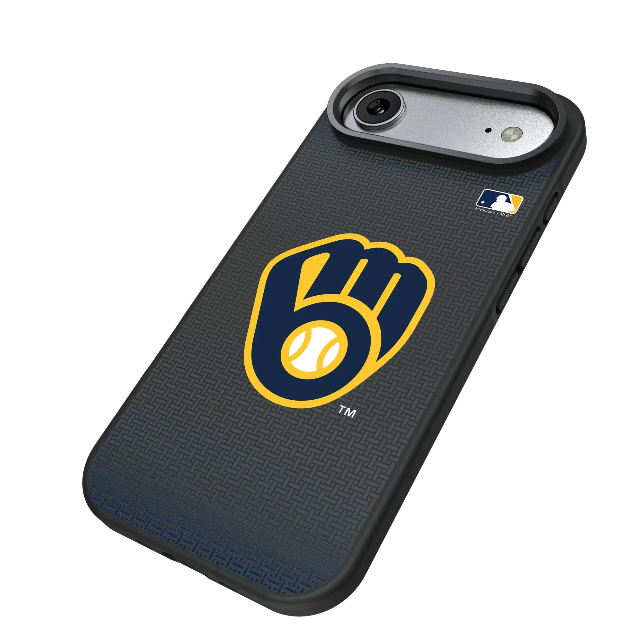 Milwaukee Brewers Linen iPhone Bump Phone Case for Apple iPhone - Isometric View#Device_iPhone Air