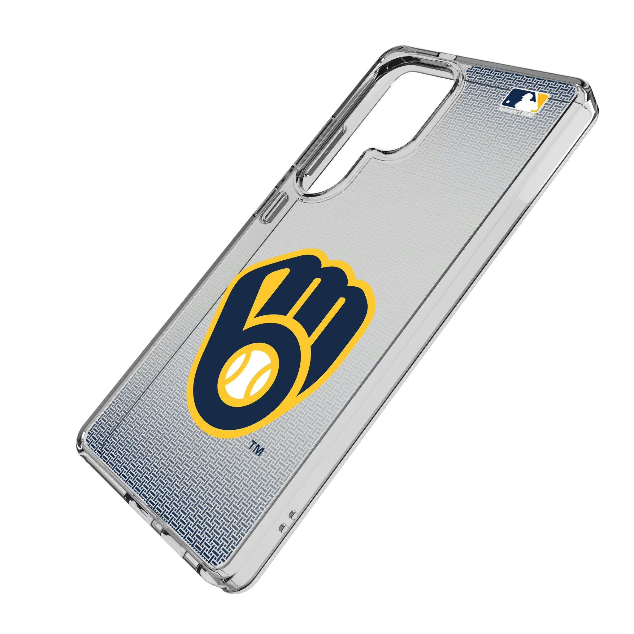 Milwaukee Brewers Linen Galaxy Clear Phone Case for Samsung Galaxy - Isometric View