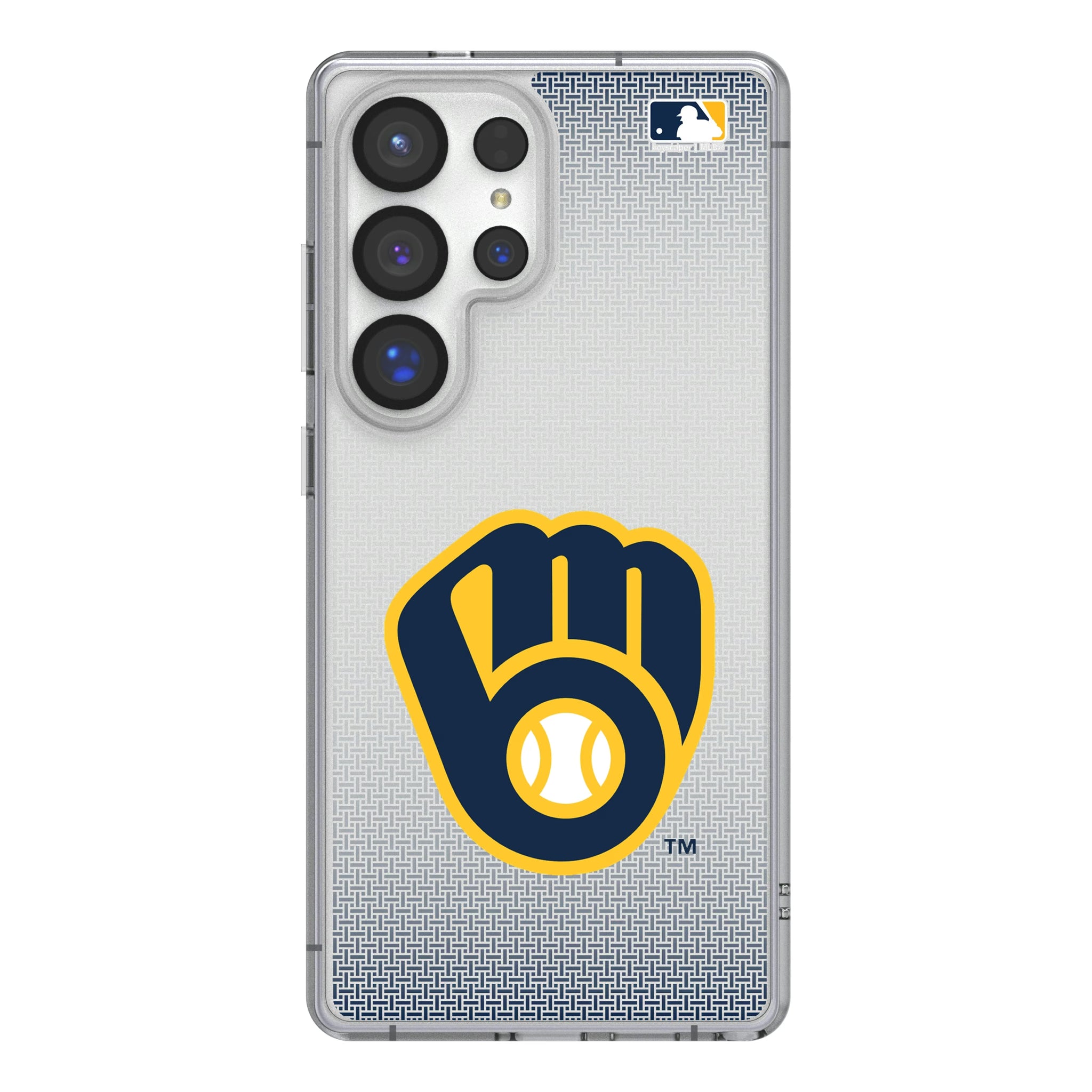 Milwaukee Brewers Linen Galaxy Clear Phone Case for Samsung Galaxy