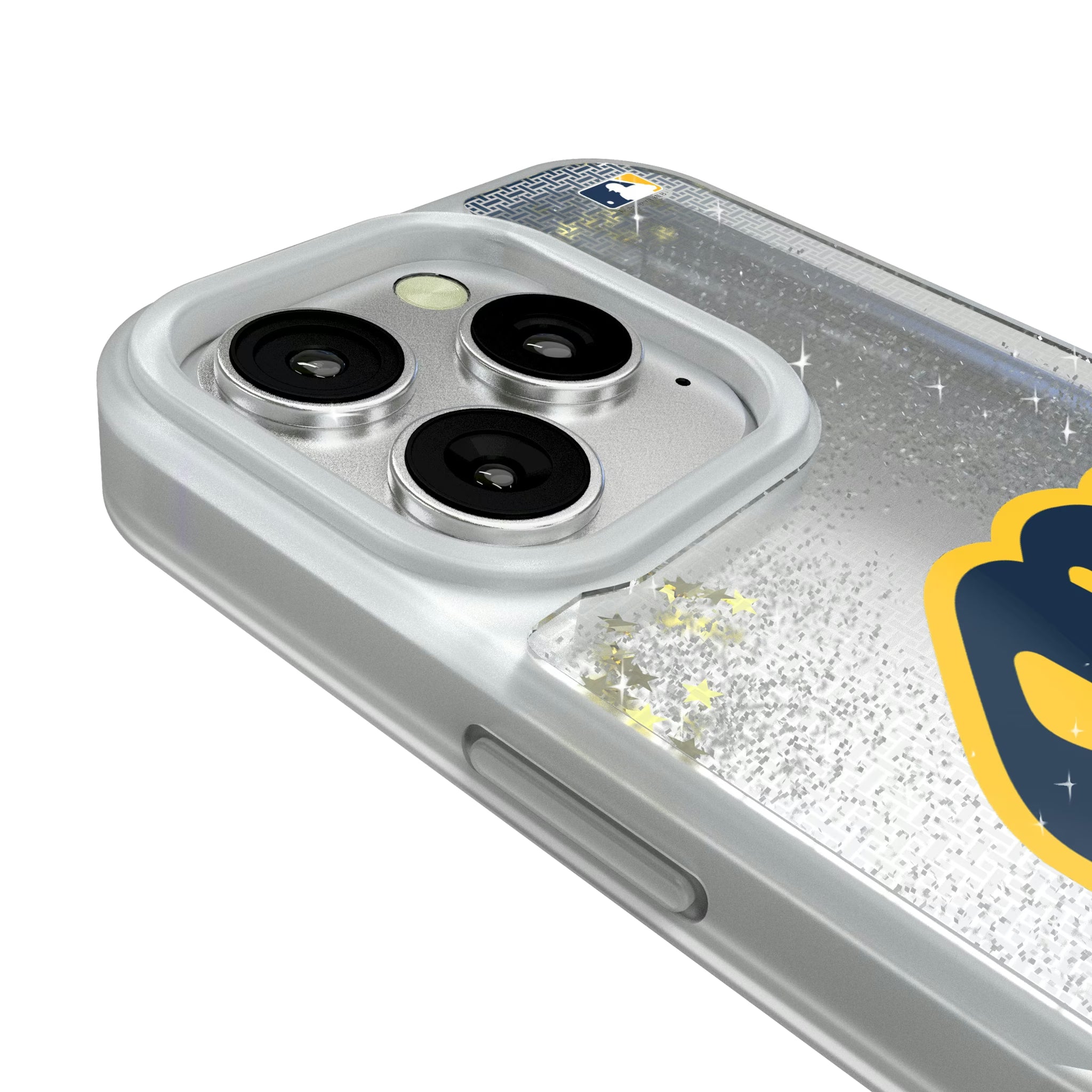 Milwaukee Brewers Linen iPhone Glitter Phone Case for Apple iPhone - Detail#Device_iPhone 16 Pro