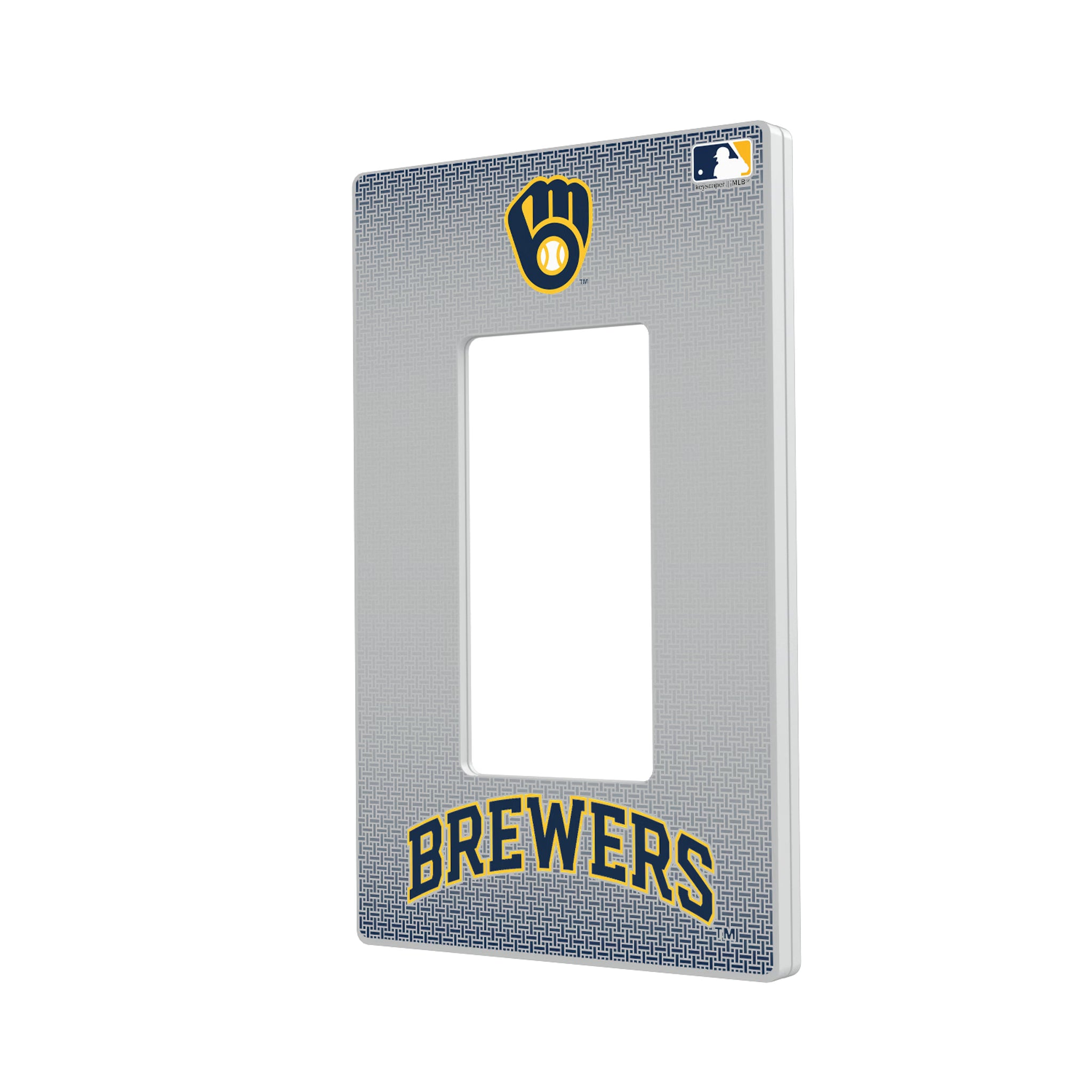 Milwaukee Brewers Linen Hidden-Screw Light Switch Plate#Style_Single Rocker