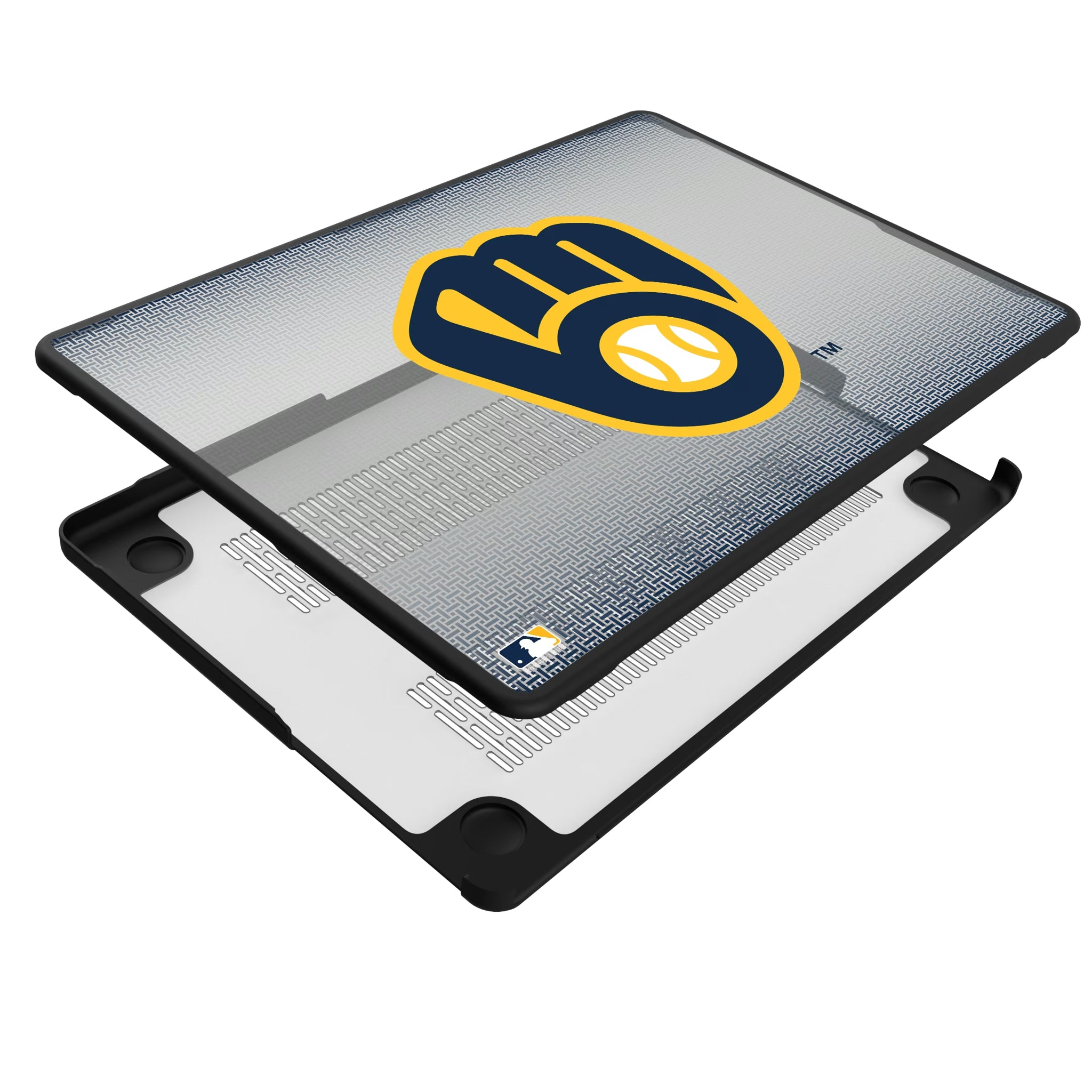 Milwaukee Brewers Linen MacBook Laptop Case for Apple MacBook - Isometric View#Device_MacBook Pro (14-inch, 2021) / MacBook Pro (14-inch, 2023) / MacBook Pro (14-inch, 2024)