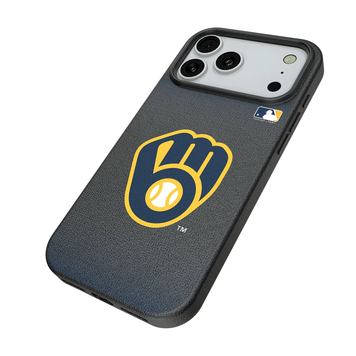 Milwaukee Brewers Linen iPhone MagSafe Compatible Phone Case for Apple iPhone - Isometric View#Device_iPhone 18 Pro Max