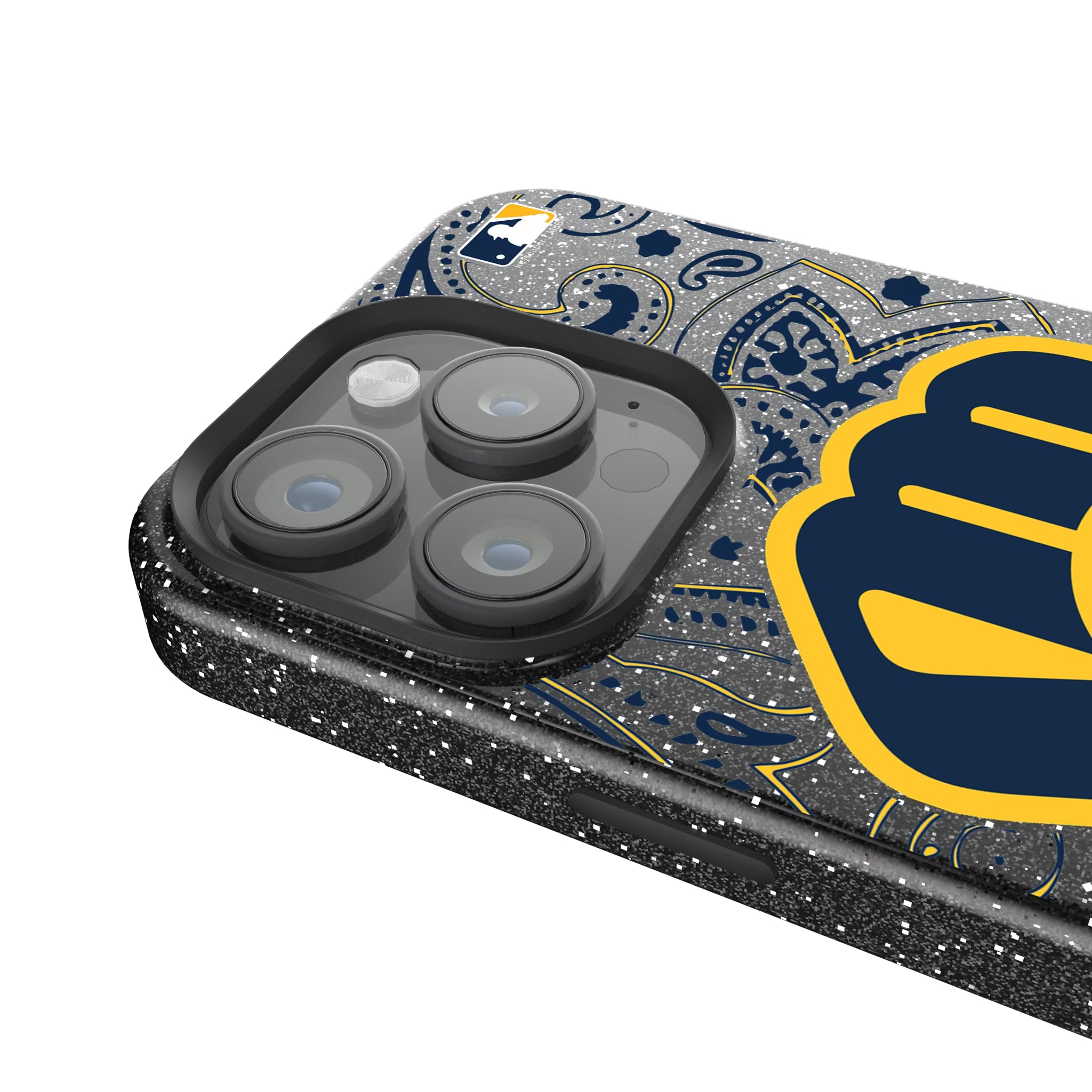 Milwaukee Brewers Paisley iPhone Bling Phone Case for Apple iPhone - Detail