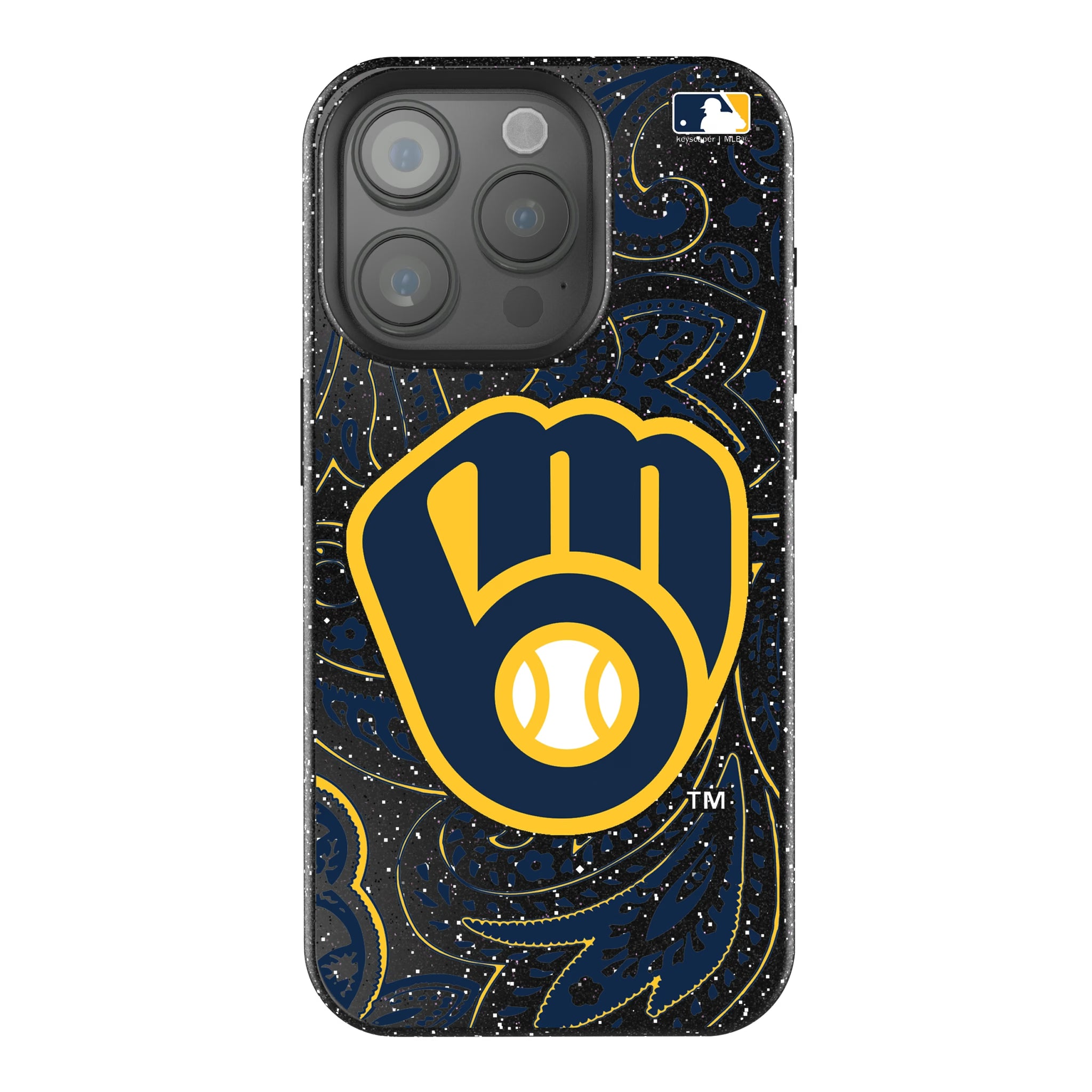 Milwaukee Brewers Paisley iPhone Bling Phone Case for Apple iPhone