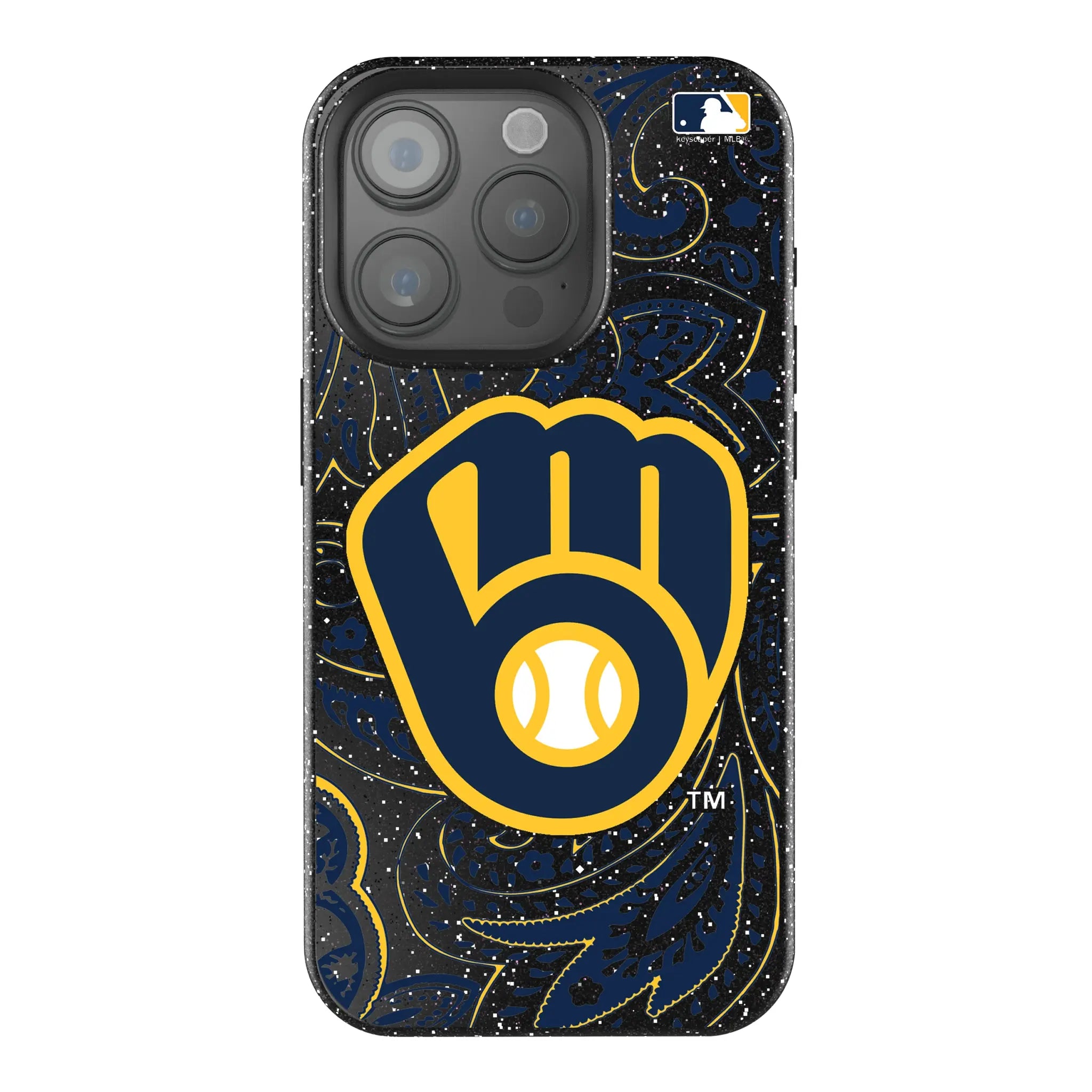 Milwaukee Brewers Paisley iPhone Bling Phone Case for Apple iPhone