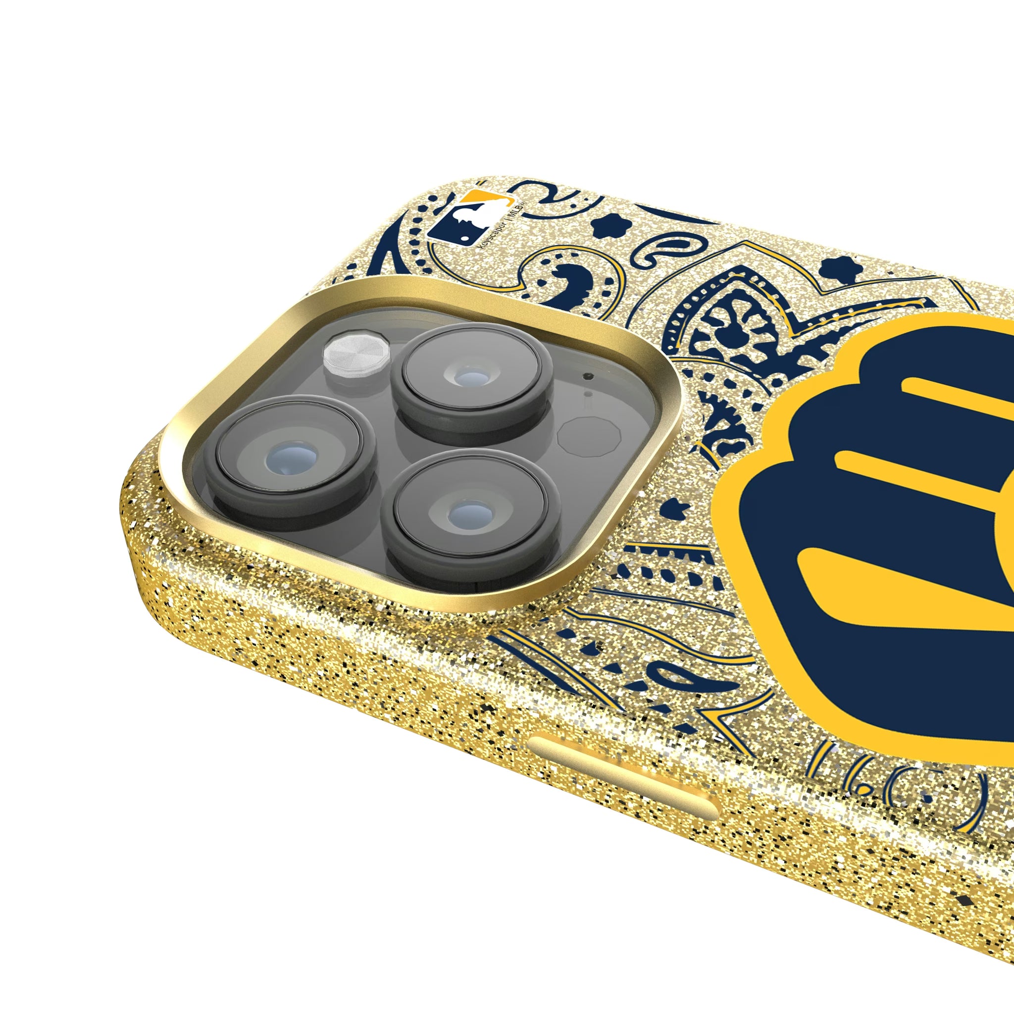 Milwaukee Brewers Paisley iPhone Bling Phone Case for Apple iPhone - Detail