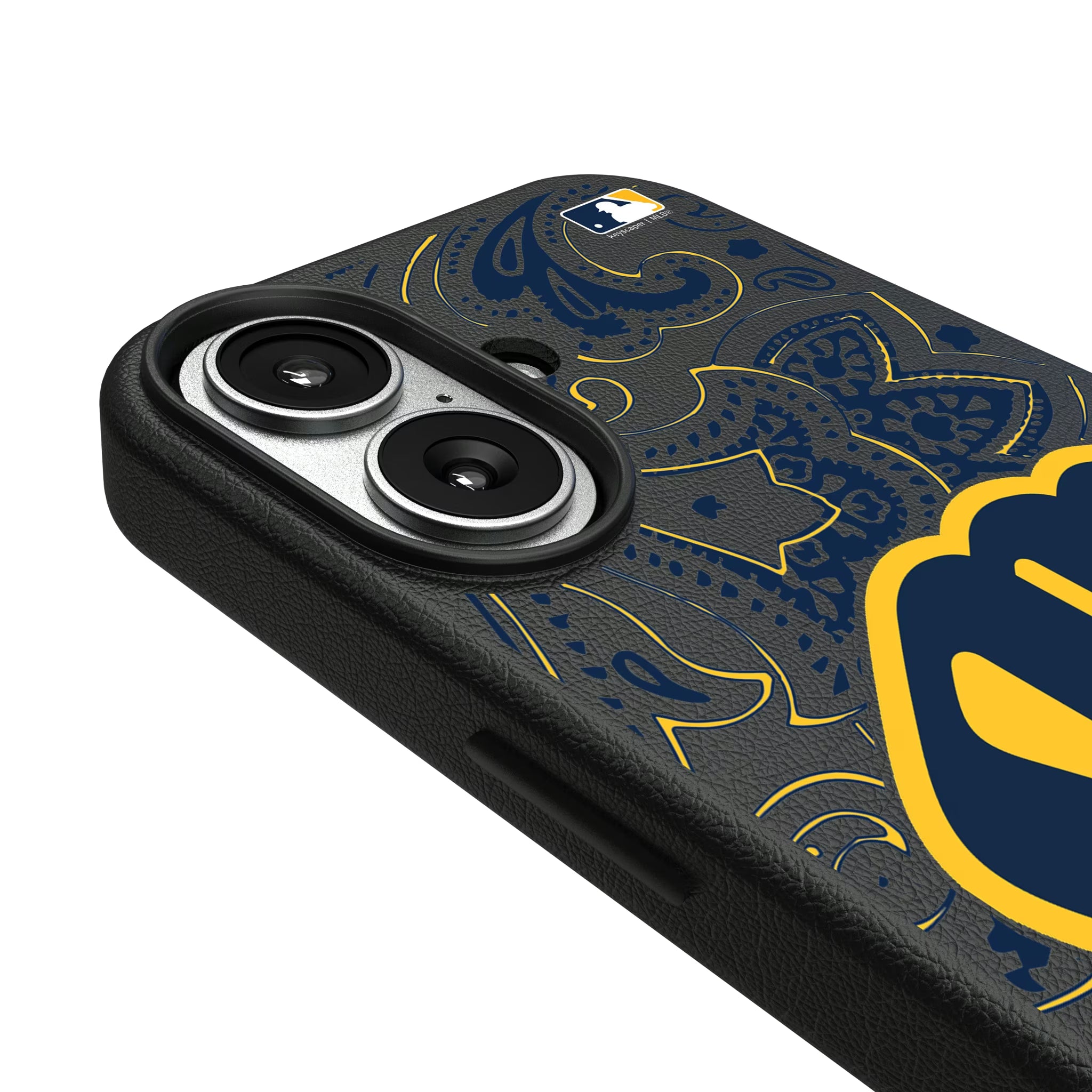 Milwaukee Brewers Paisley iPhone MagSafe Compatible Phone Case for Apple iPhone - Detail#Device_iPhone 17