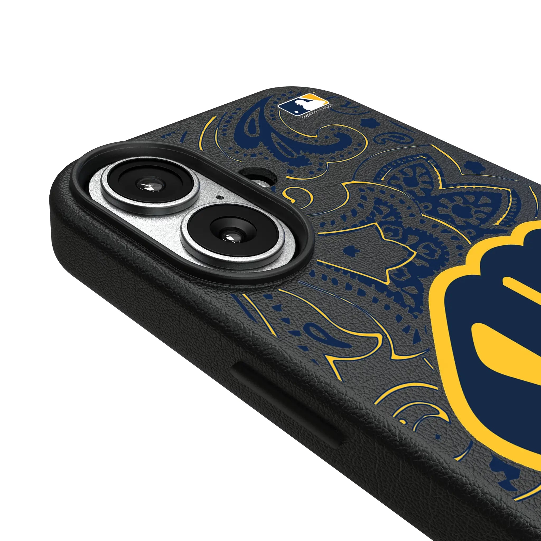 Milwaukee Brewers Paisley iPhone MagSafe Compatible Phone Case for Apple iPhone - Detail#Device_iPhone 17