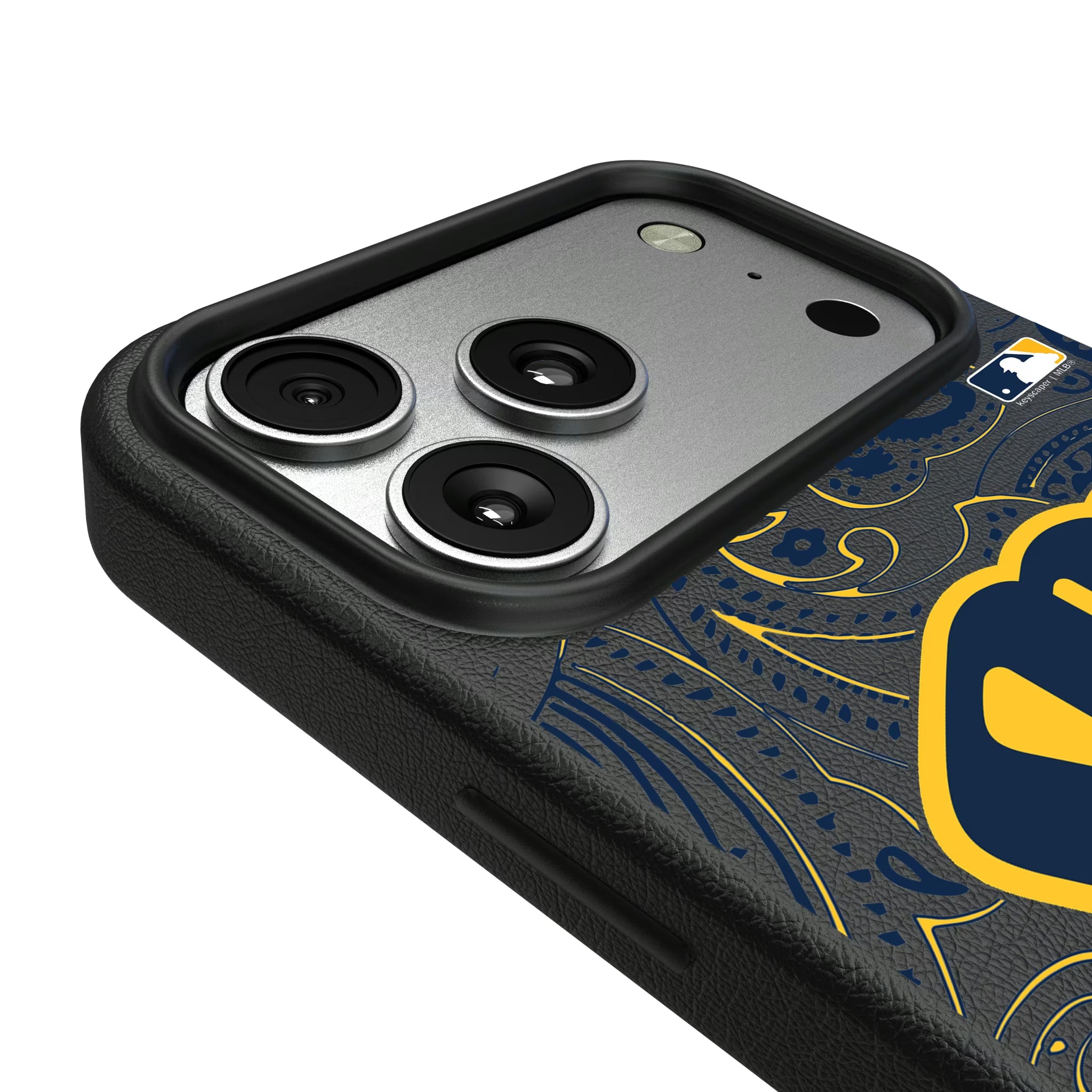 Milwaukee Brewers Paisley iPhone MagSafe Compatible Phone Case for Apple iPhone - Detail#Device_iPhone 17 Pro Max