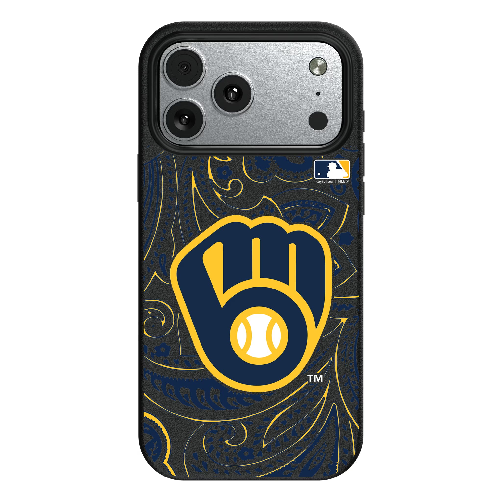 Milwaukee Brewers Paisley iPhone MagSafe Compatible Phone Case for Apple iPhone#Device_iPhone 17 Pro Max