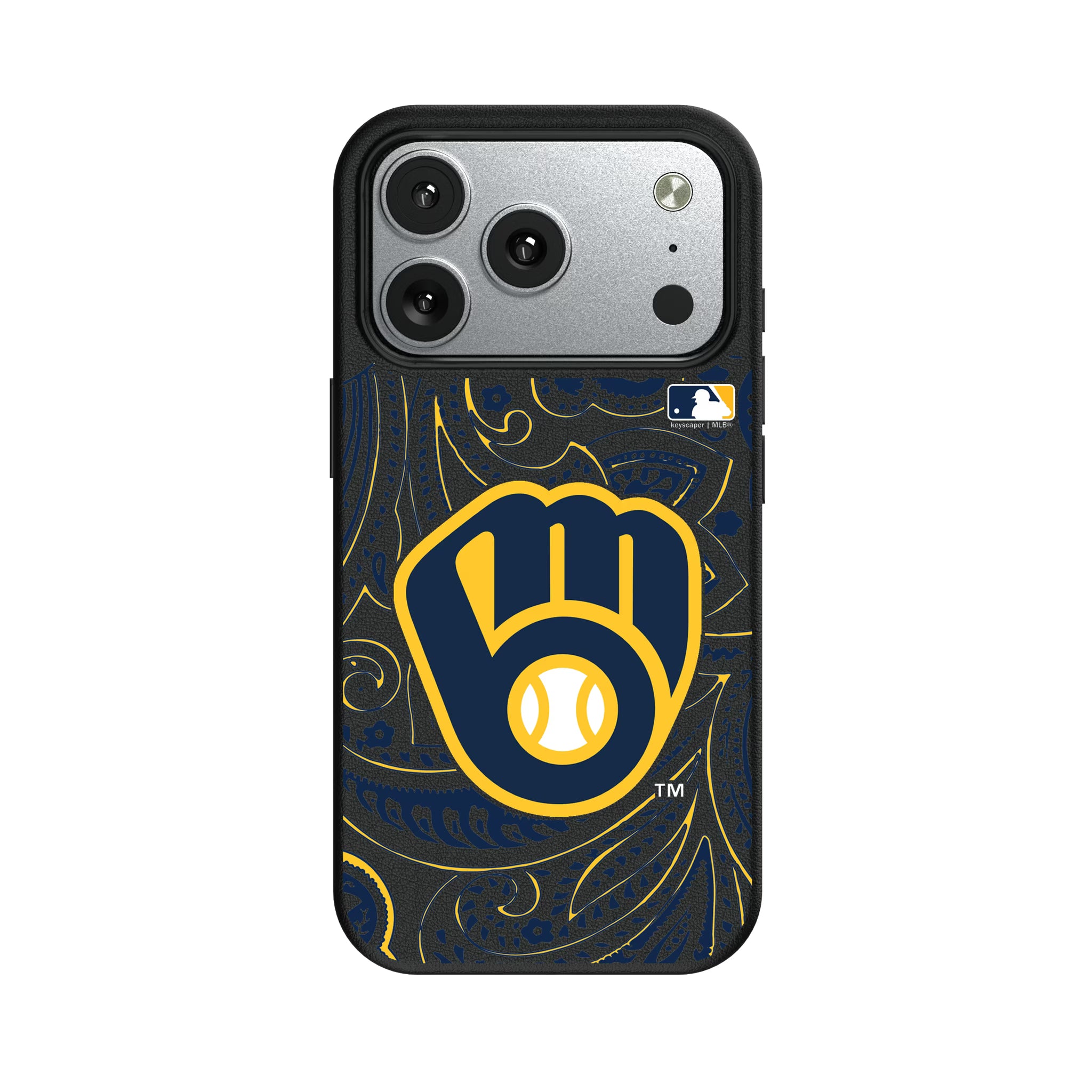 Milwaukee Brewers Paisley iPhone MagSafe Compatible Phone Case for Apple iPhone#Device_iPhone 17 Pro