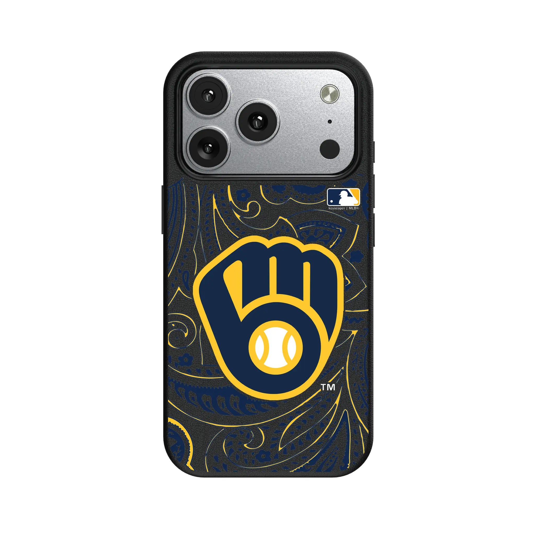 Milwaukee Brewers Paisley iPhone MagSafe Compatible Phone Case for Apple iPhone#Device_iPhone 17 Pro