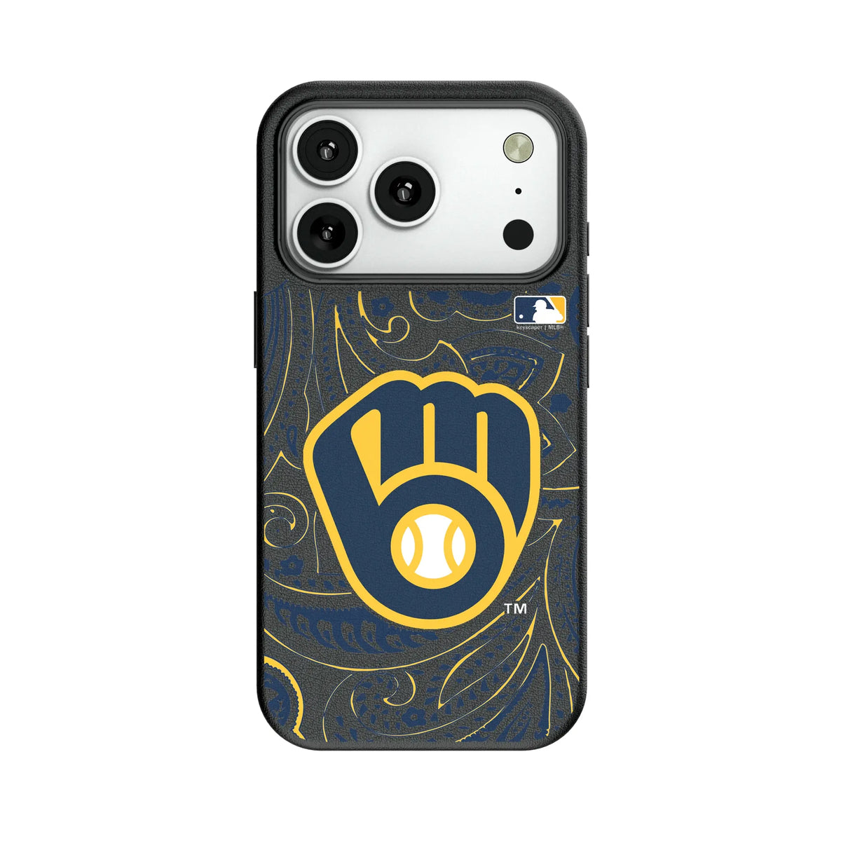 Milwaukee Brewers Paisley MagSafe Compatible Phone Case for Apple iPhone