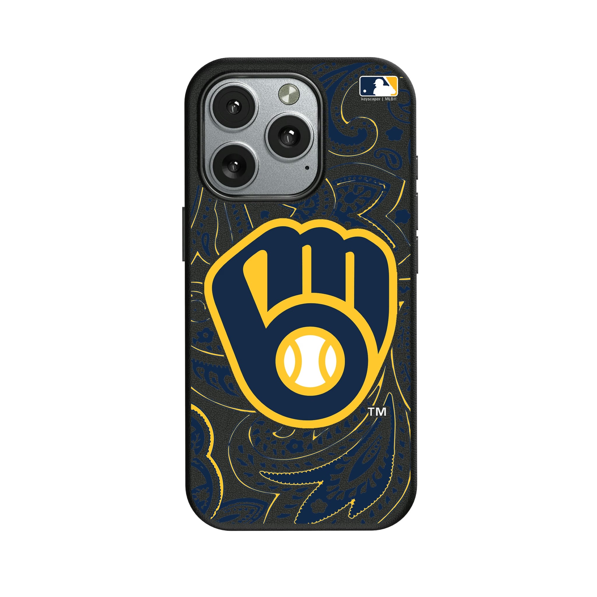 Milwaukee Brewers Paisley iPhone MagSafe Compatible Phone Case for Apple iPhone