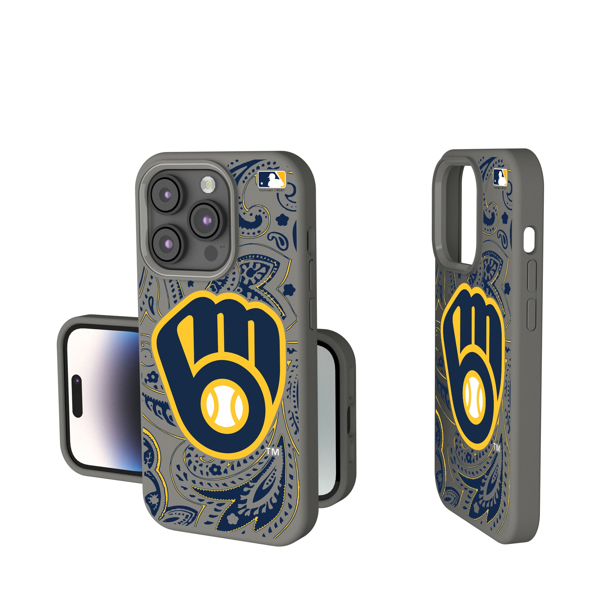 Milwaukee Brewers Paisley iPhone Soft Touch Phone Case for Apple iPhone