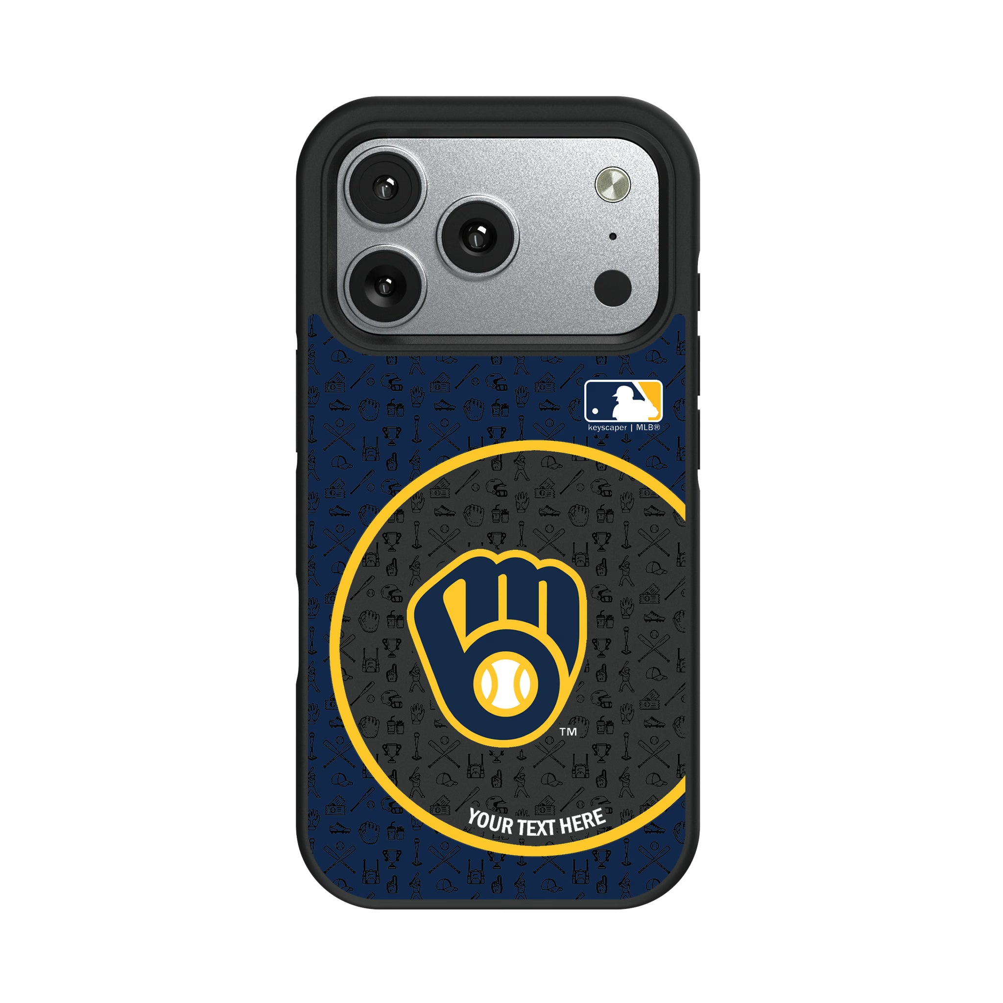 Milwaukee Brewers Personalized Circle iPhone Bump Phone Case for Apple iPhone#Device_iPhone 17 Pro