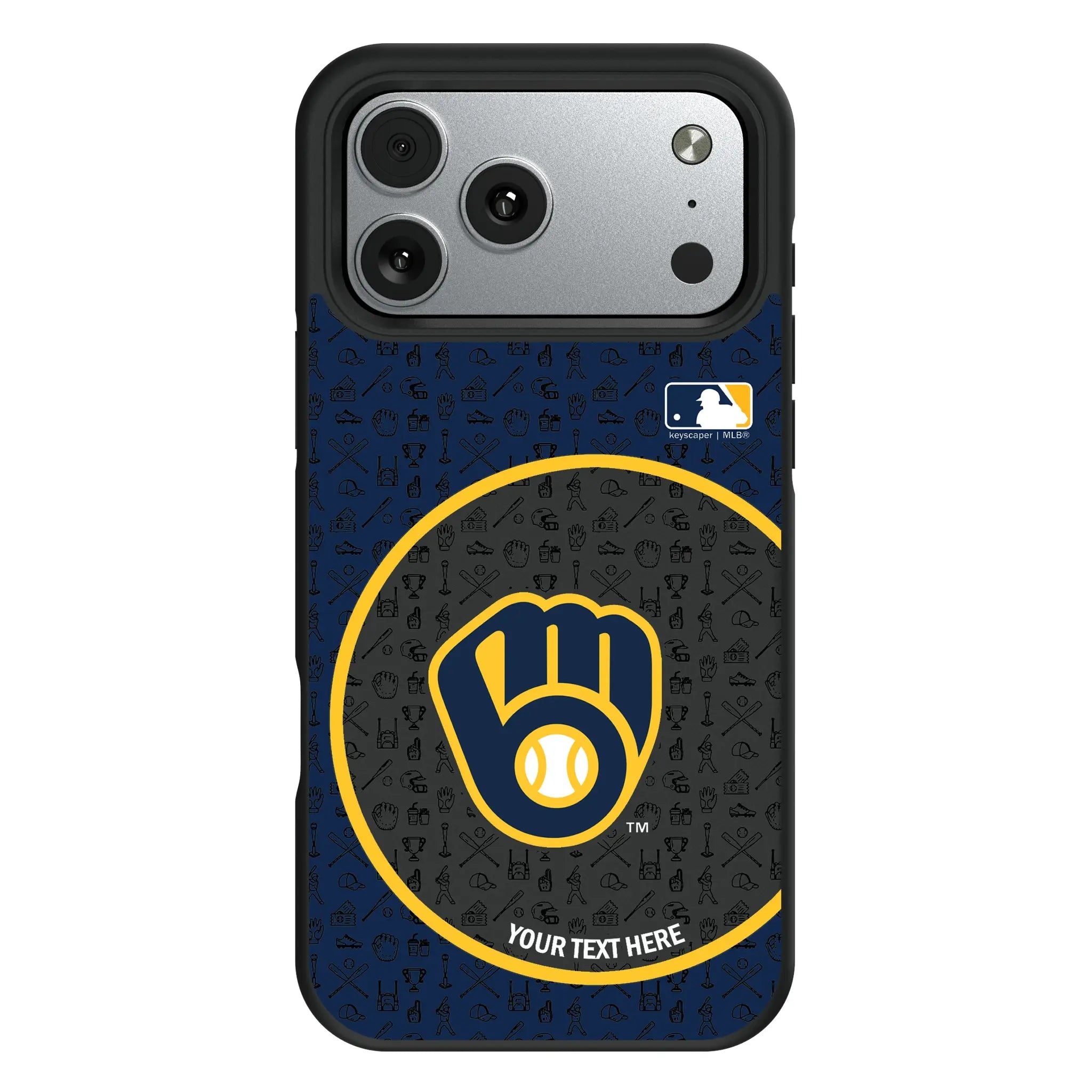 Milwaukee Brewers Personalized Circle iPhone Bump Phone Case for Apple iPhone#Device_iPhone 17 Pro Max