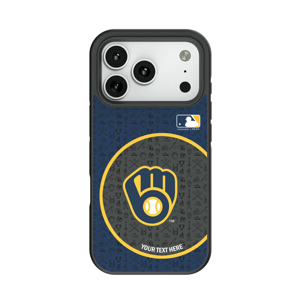 Milwaukee Brewers Personalized Circle Bump Phone Case for Apple iPhone