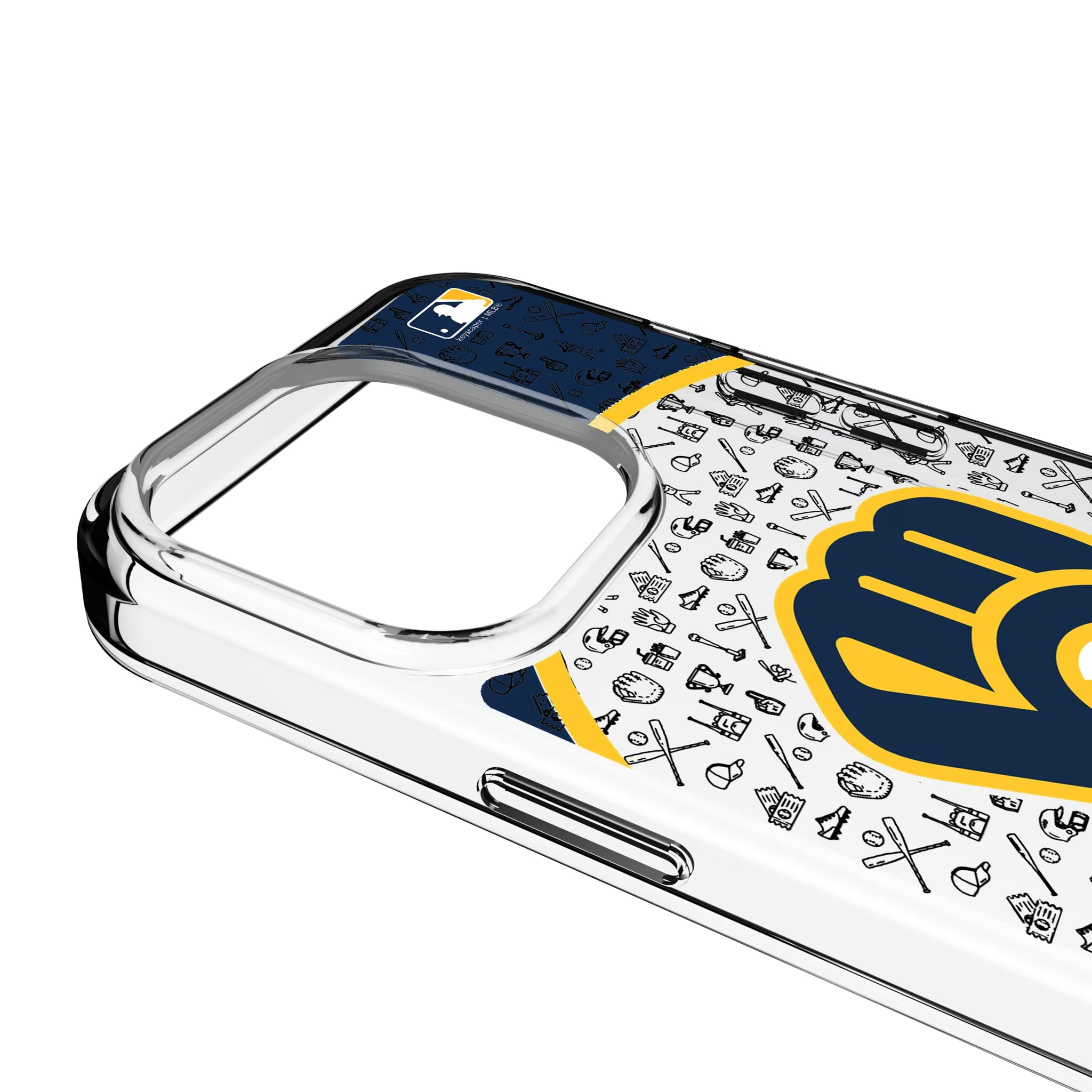 Milwaukee Brewers Personalized Circle iPhone Clear Phone Case for Apple iPhone - Detail
