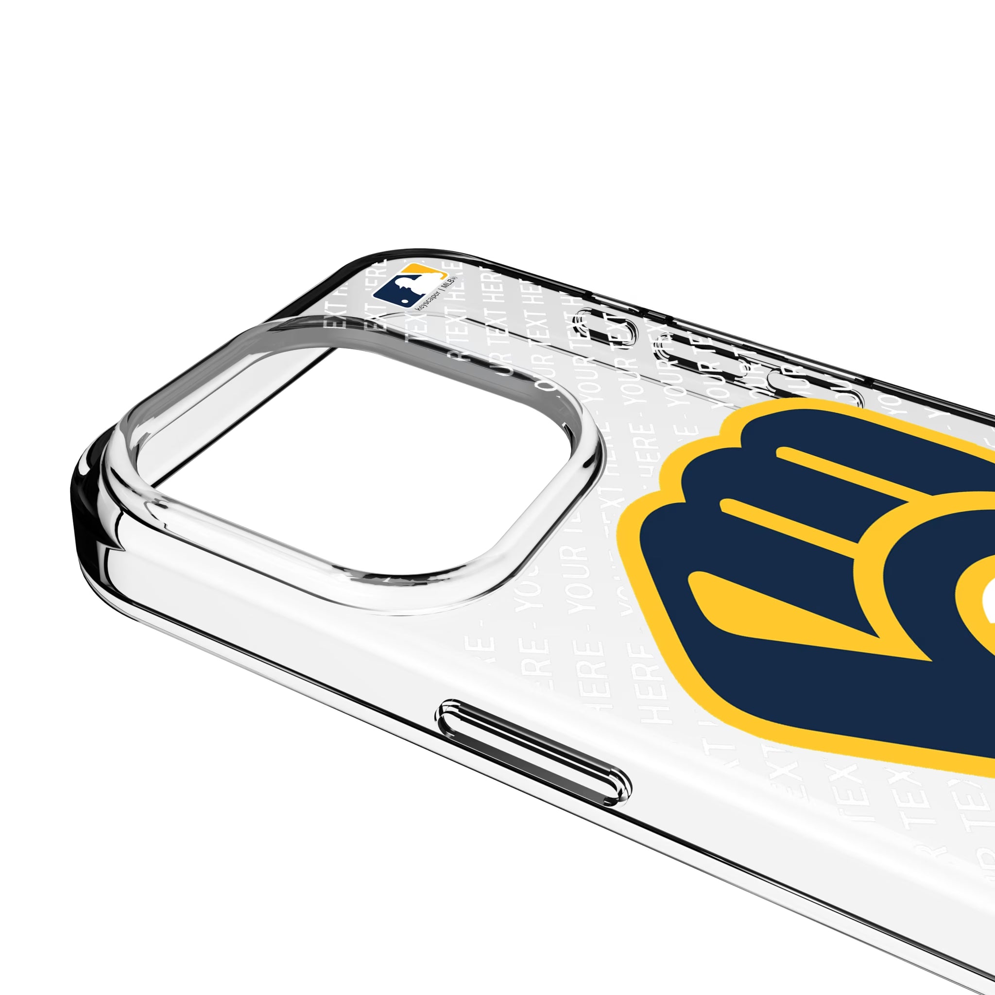 Milwaukee Brewers Personalized EndZone Plus iPhone Clear Phone Case for Apple iPhone - Detail