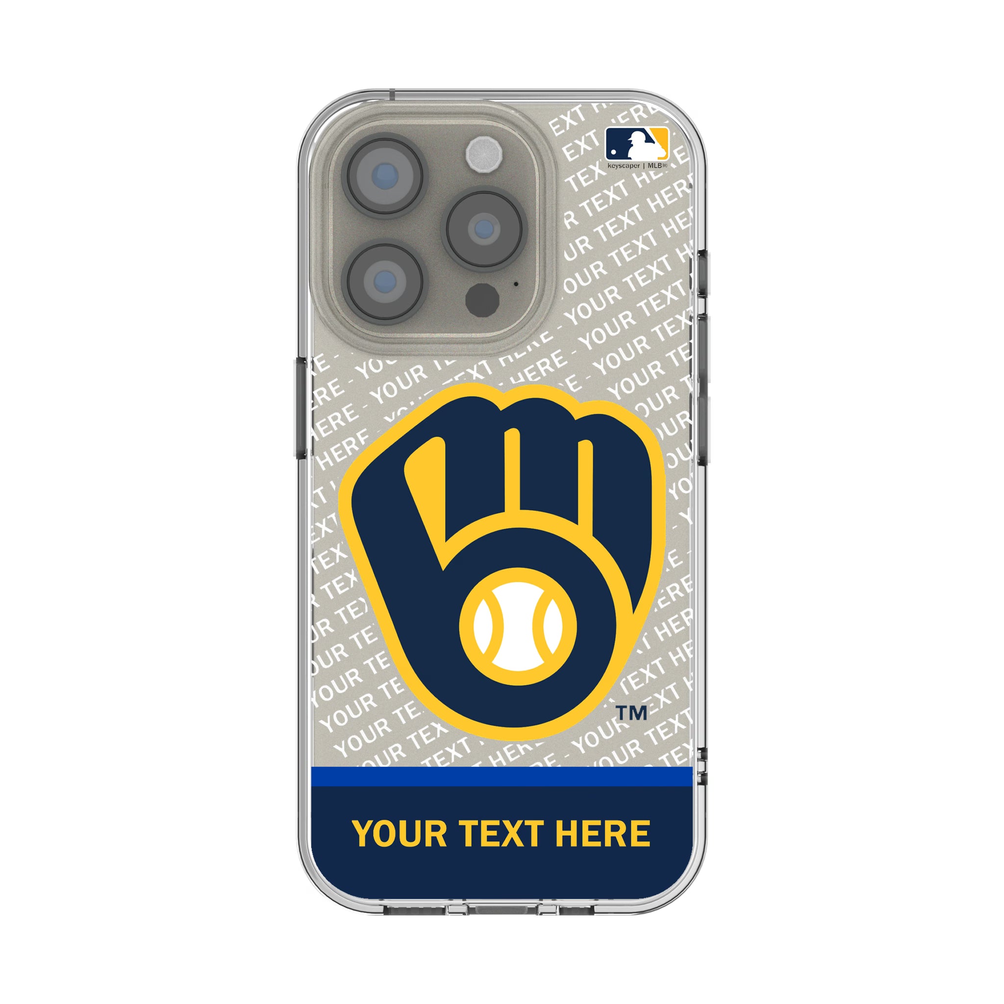 Milwaukee Brewers Personalized EndZone Plus iPhone Clear Phone Case for Apple iPhone