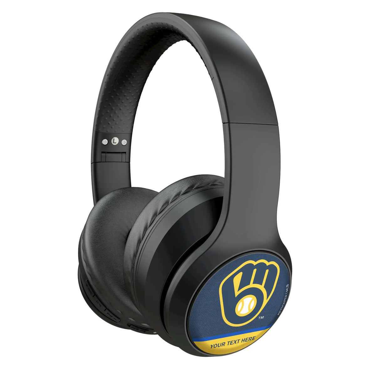 Milwaukee Brewers Personalized Endzone Solid Wireless Over-Ear Headphones With Case