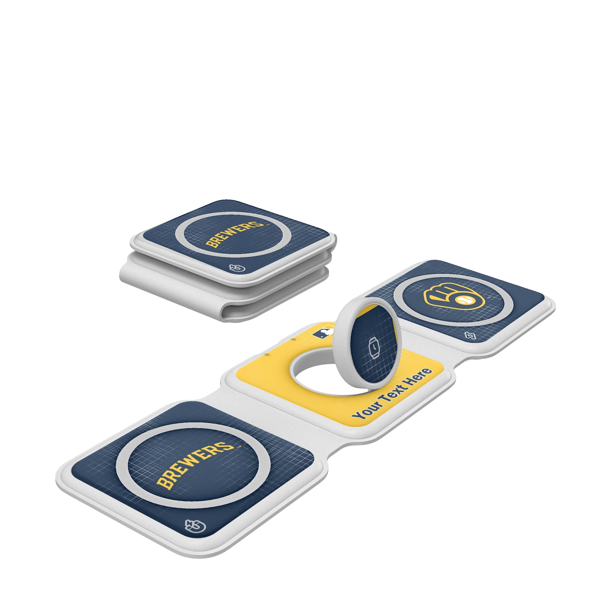 Milwaukee Brewers Personalized Hatch Foldable 3 in 1 Charger