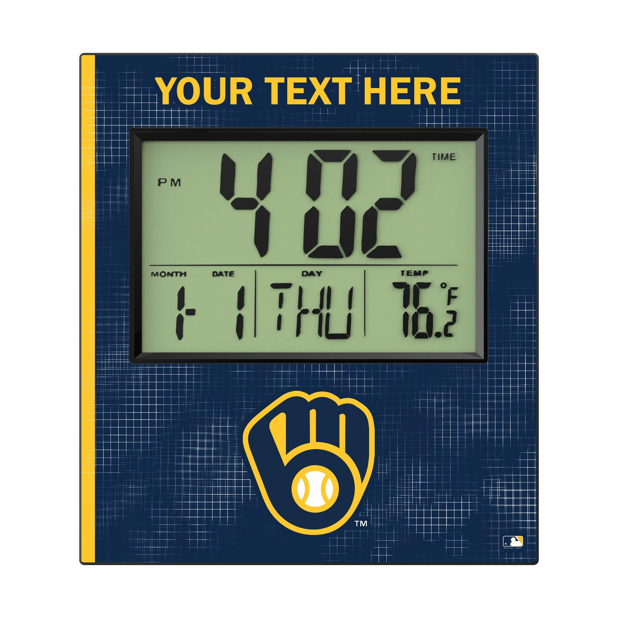 Milwaukee Brewers Personalized Hatch Wall Clock