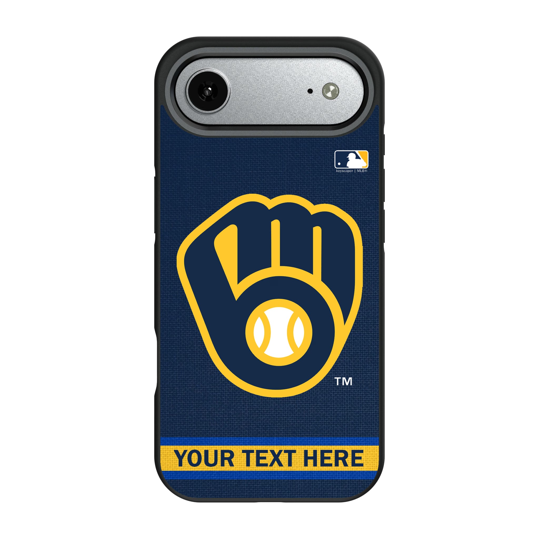 Milwaukee Brewers Personalized Stripe iPhone Bump Phone Case for Apple iPhone#Device_iPhone Air