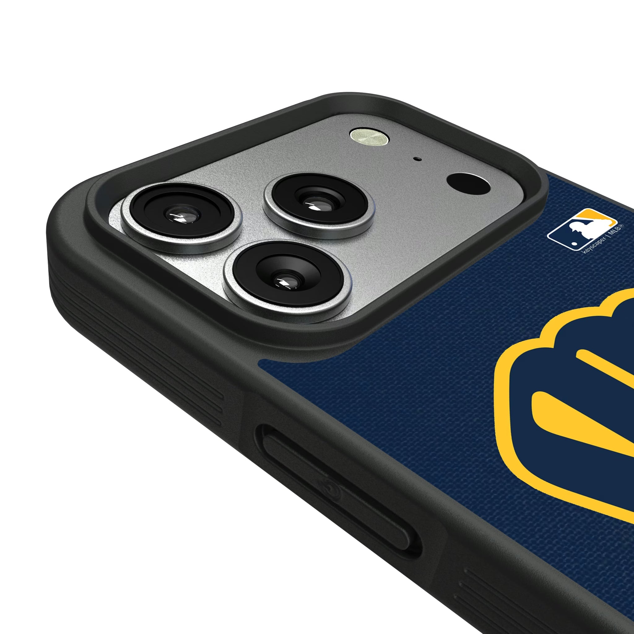 Milwaukee Brewers Personalized Stripe iPhone Bump Phone Case for Apple iPhone - Detail#Device_iPhone 17 Pro